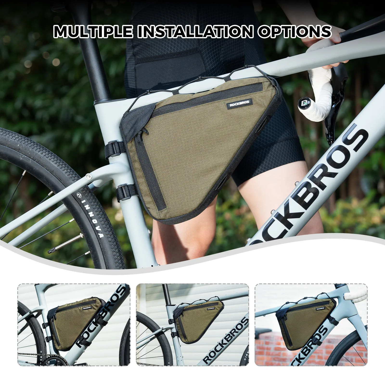 Large Capacity Bike Triangle Bag-1.5L - Image 9
