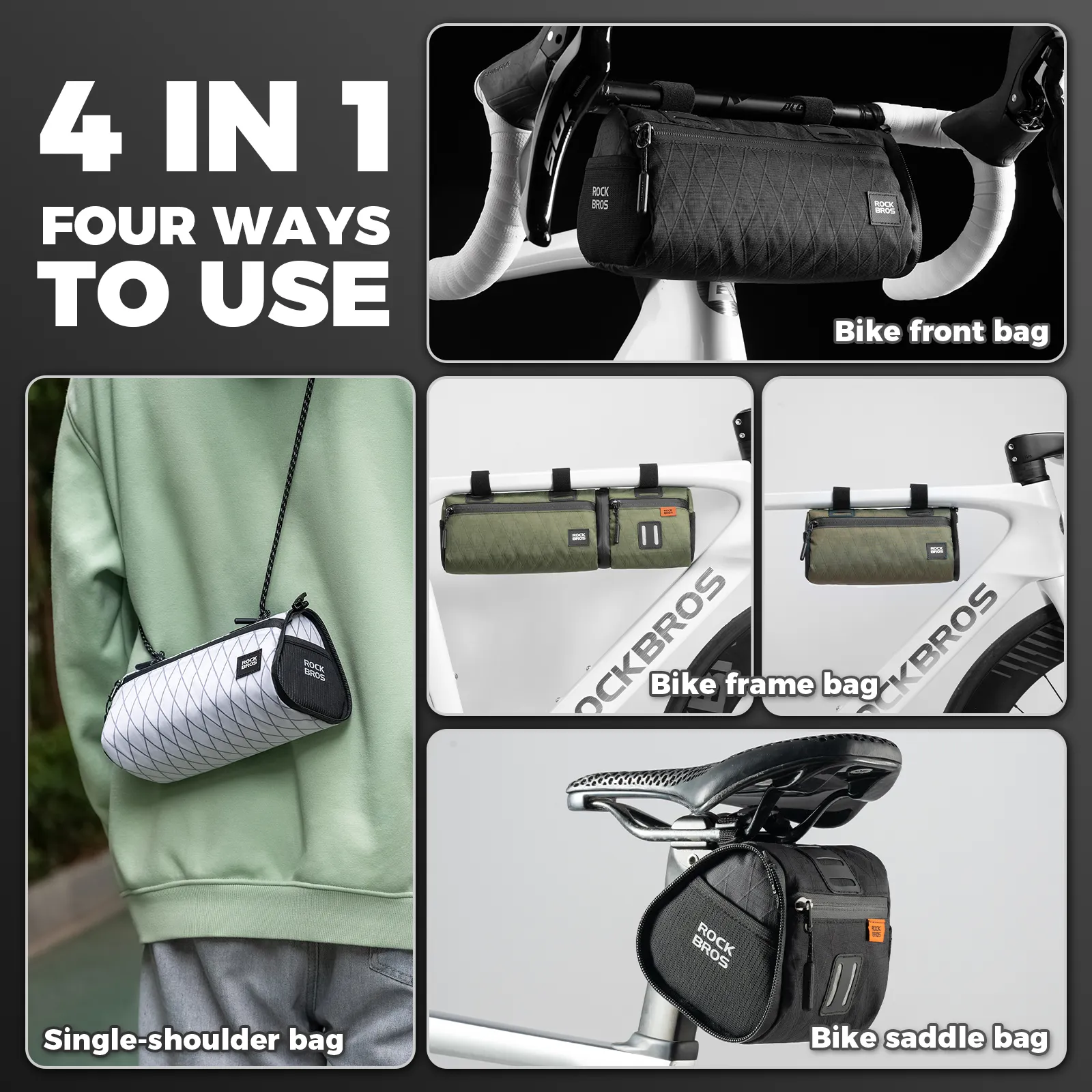 2-in-1 Bike Handlebar & Saddle Bag - Image 11