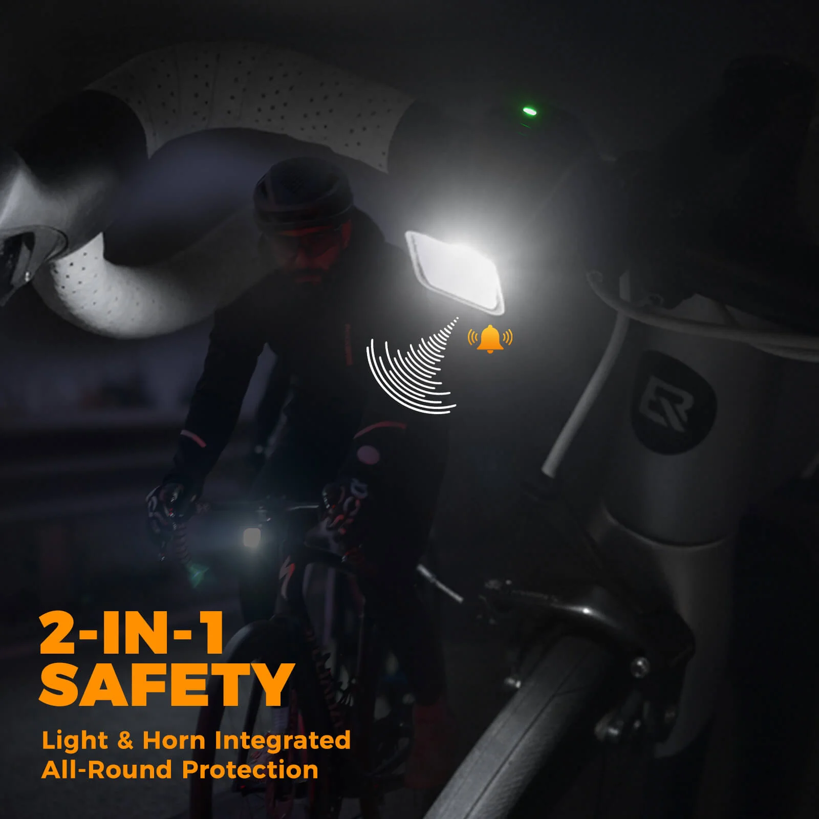 2-in-1 Bike Horn & Front Light - 450lm - Image 3