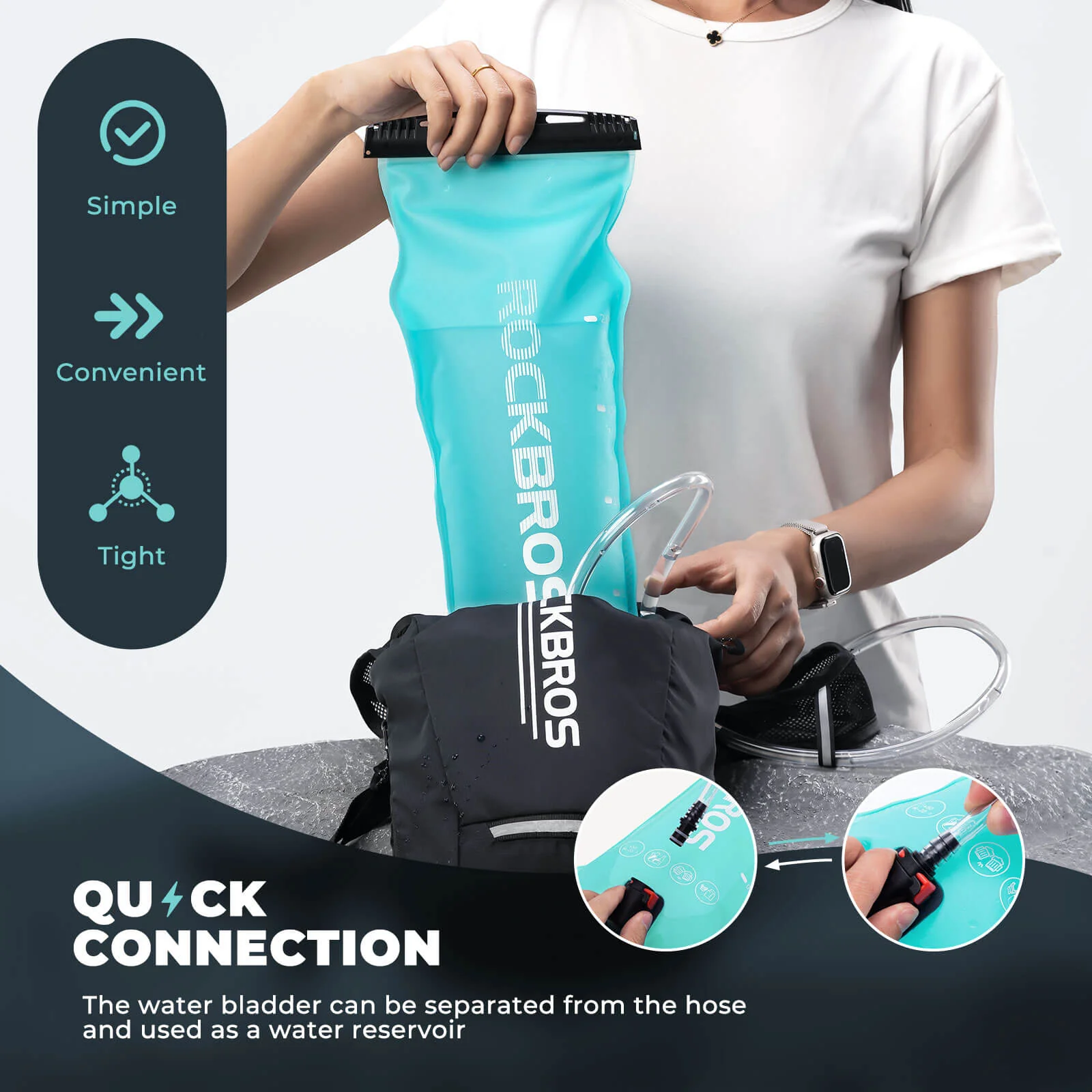 2L Hydration Bladder for Hiking, Running & Cycling - Image 3