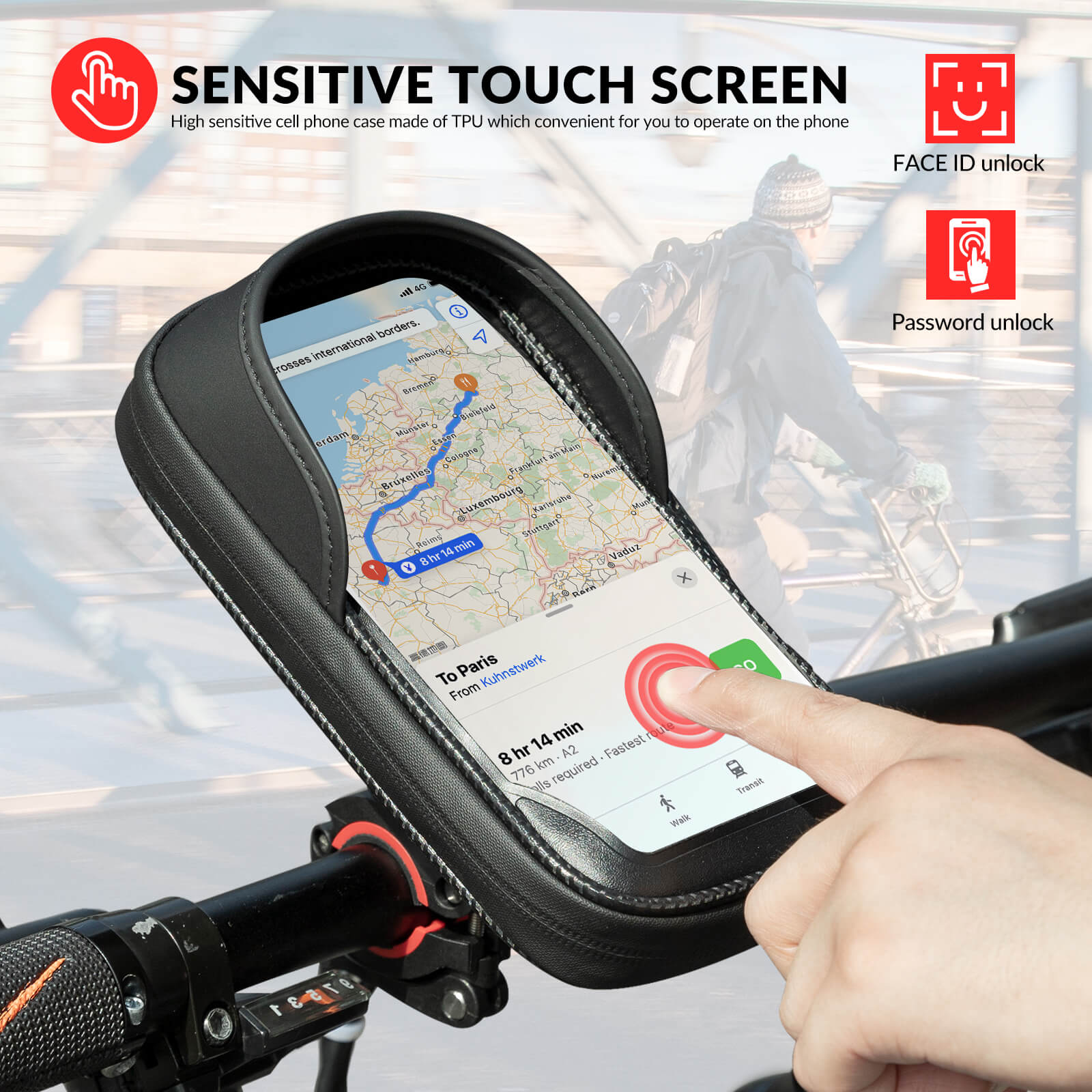 360° Rotating Bike Phone Mount Bag - Image 4