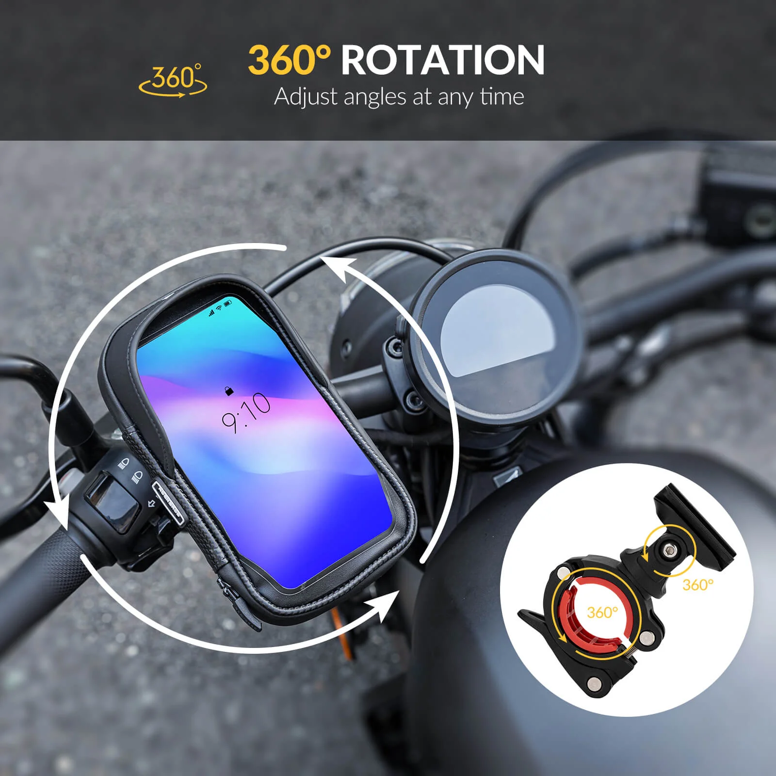 360° Rotating Bike Phone Mount Bag - Image 6