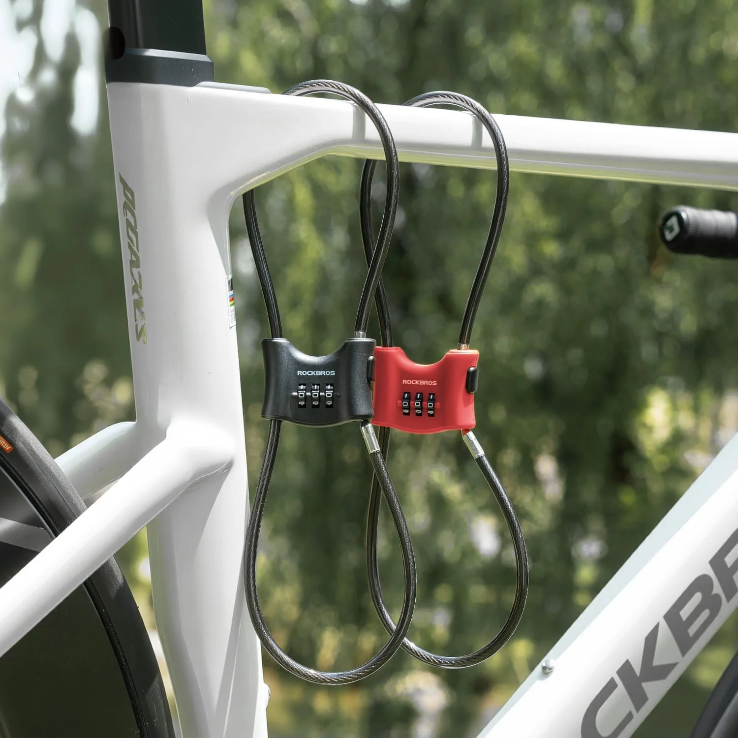 5.49 mm Steel Cable Bike Lock with Double Loop - Image 8