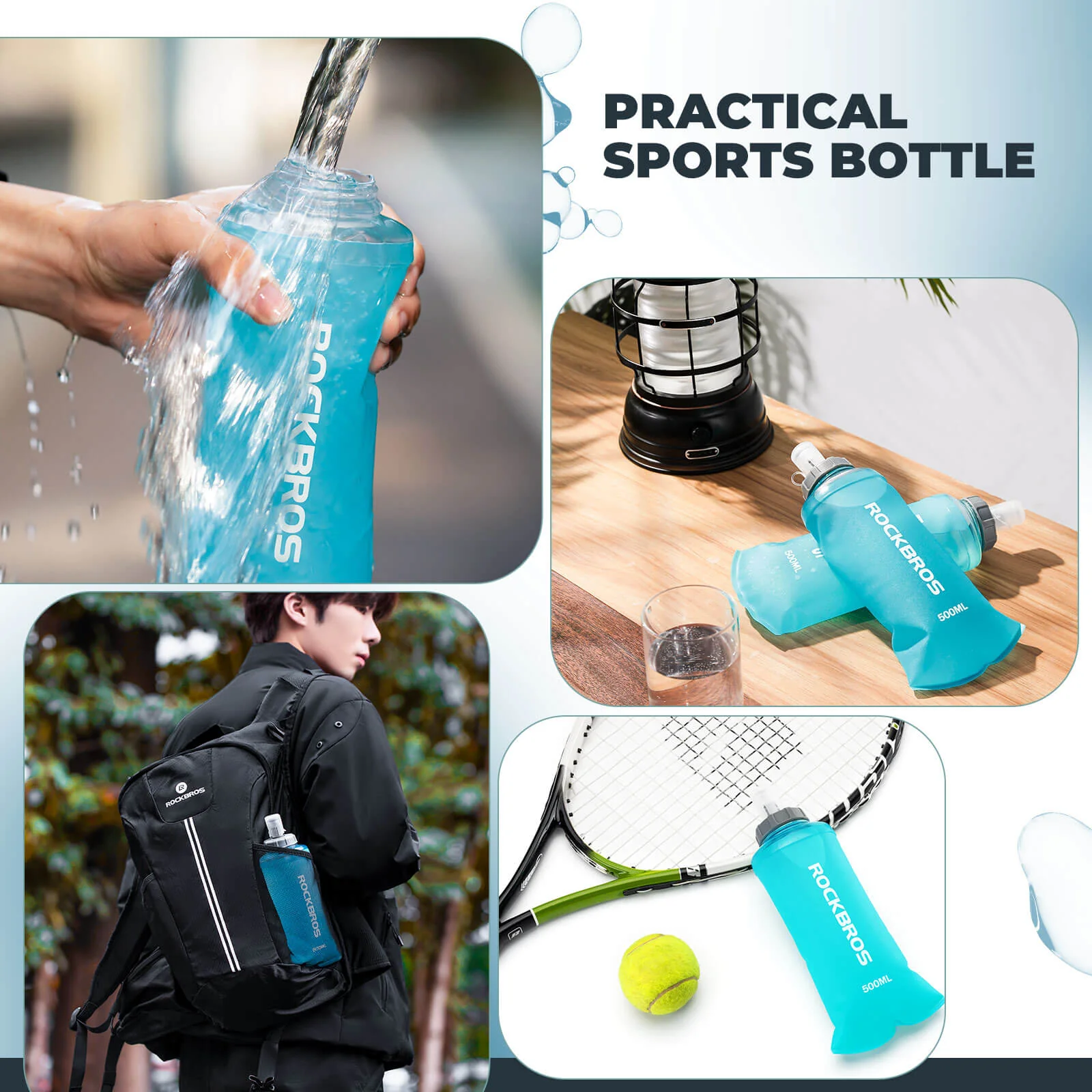 500ml Collapsible Water Bottle for Outdoor Use - Image 6