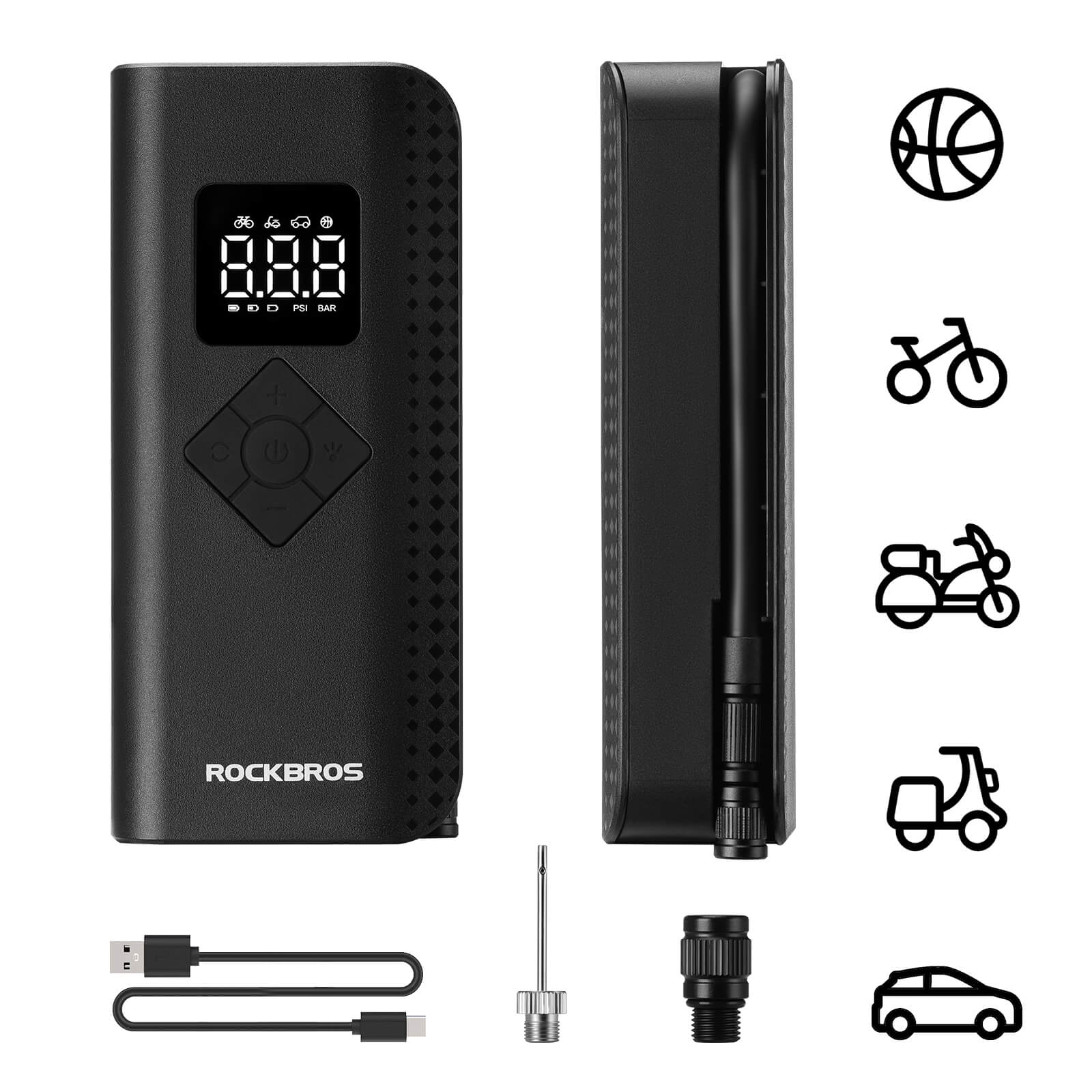 A13 Mini Electric Air Bike Tire Pump 150PSl - Image 2