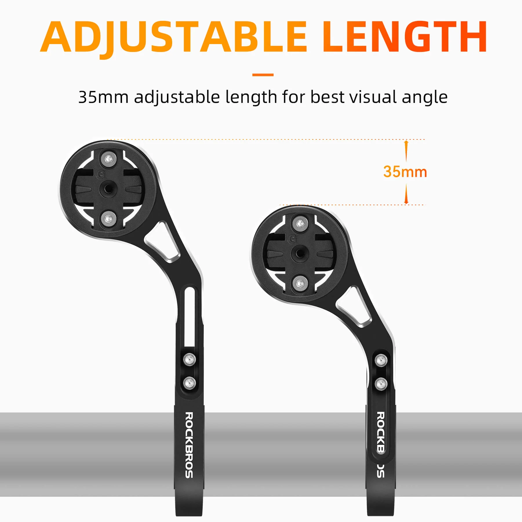 Adjustable Bike Computer Mount with Extendable Design - Image 2