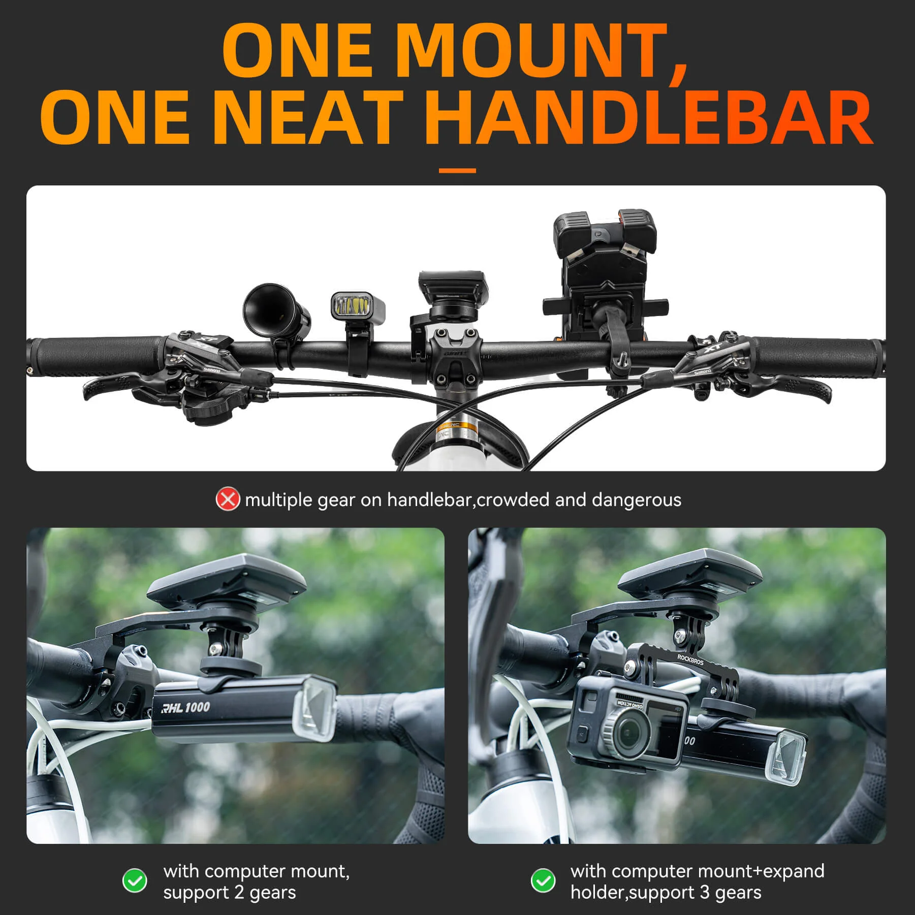 Adjustable Bike Computer Mount with Extendable Design - Image 8