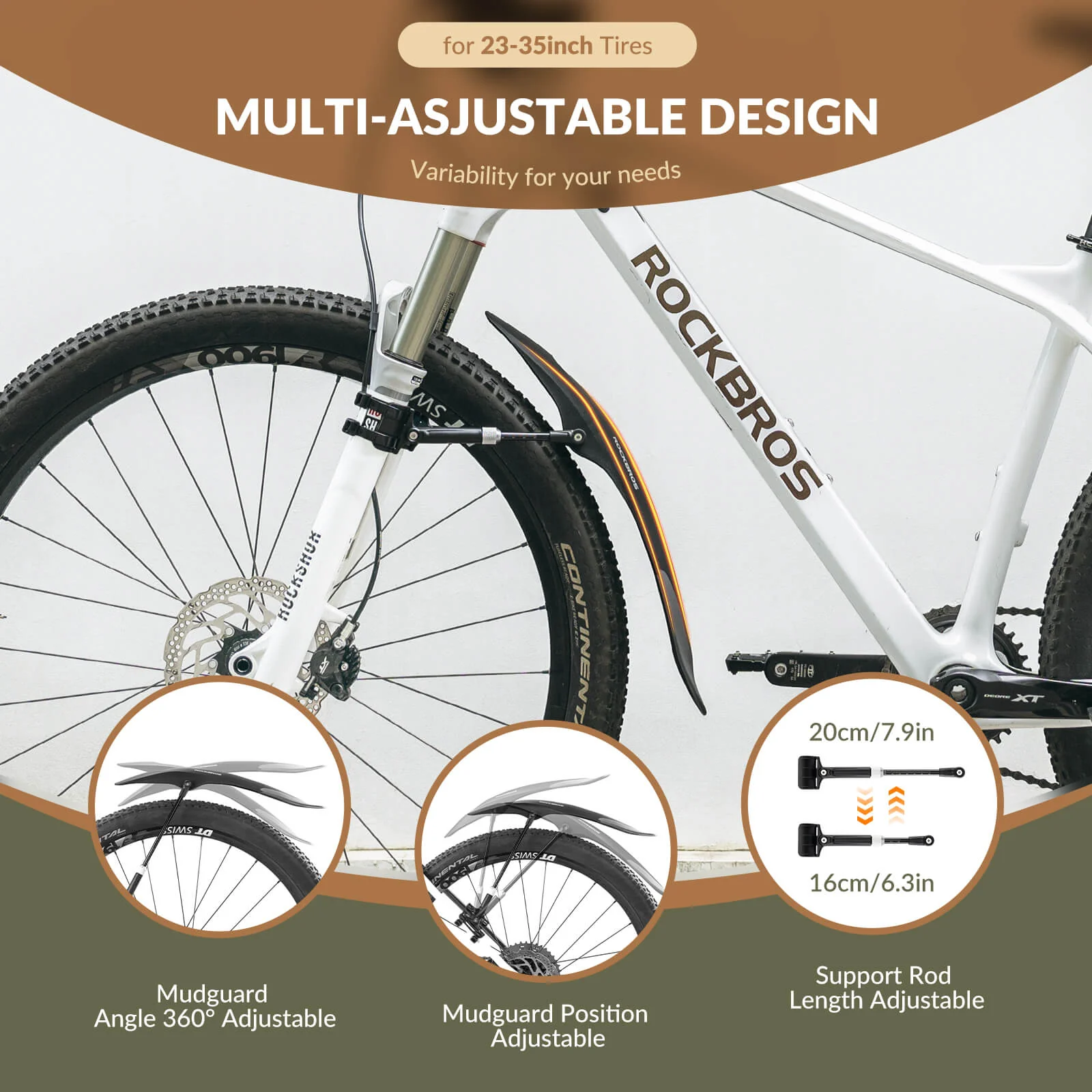 Adjustable Bike Fenders for Mountain Bikes - Image 4