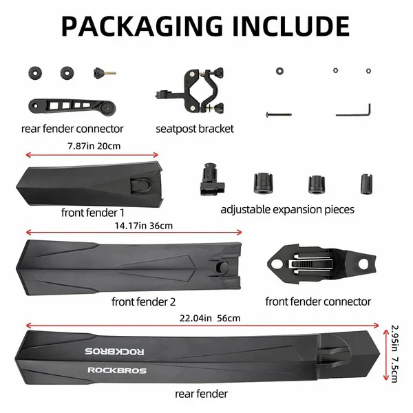 Adjustable Mountain Bike Fender Set - Image 7