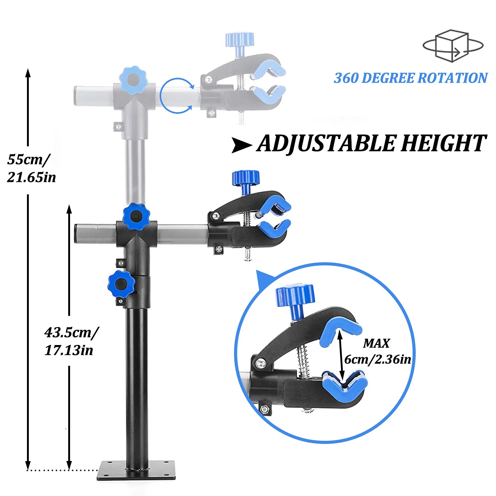 Adjustable Wall-Mounted Bike Repair Stand - Image 3