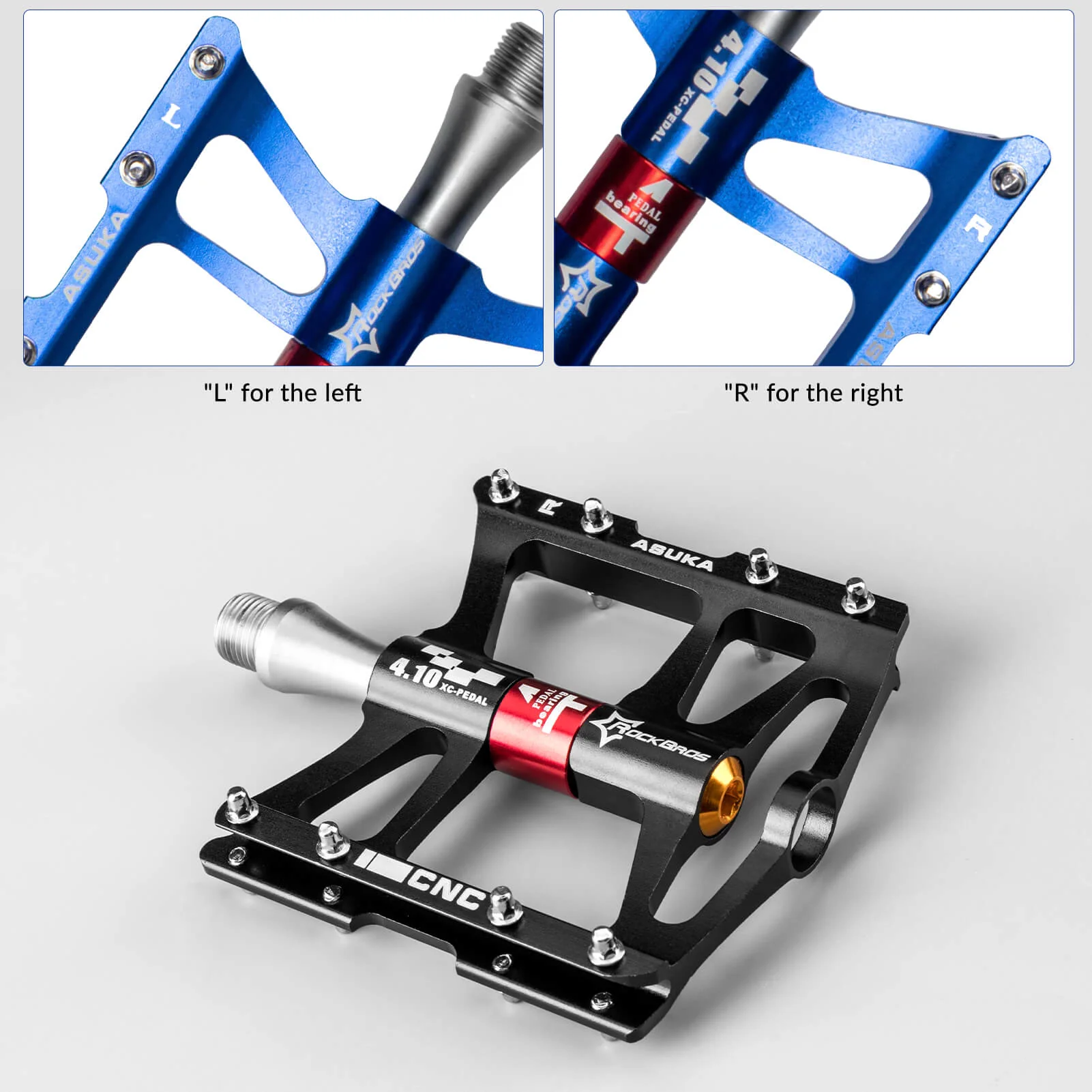 Aluminum Alloy 4 Bearings Mountain Bike Pedals - Image 9