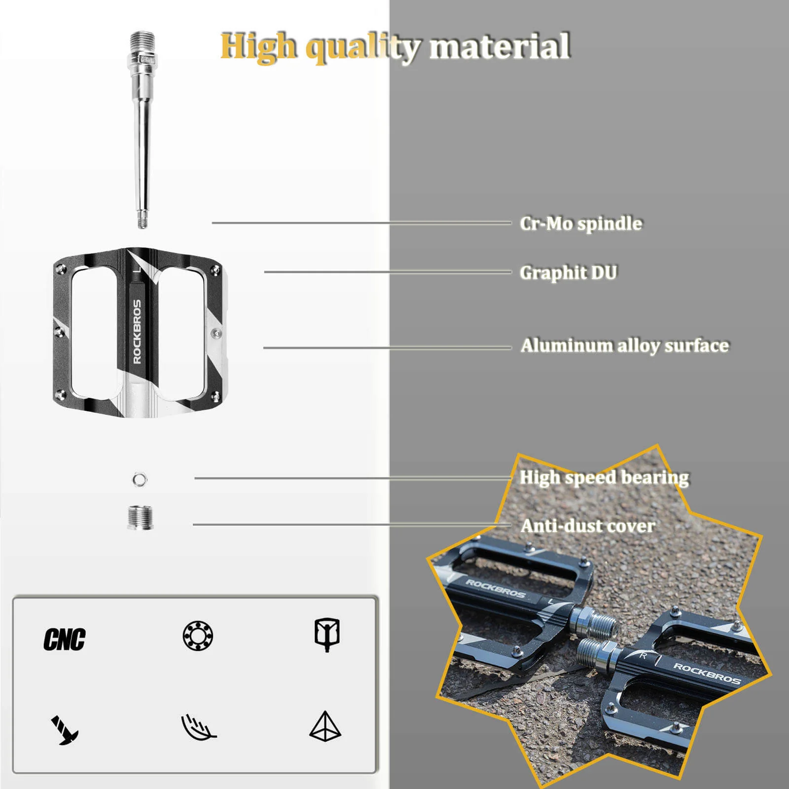 Aluminum Alloy Bearing Pedals - K306 - Image 10