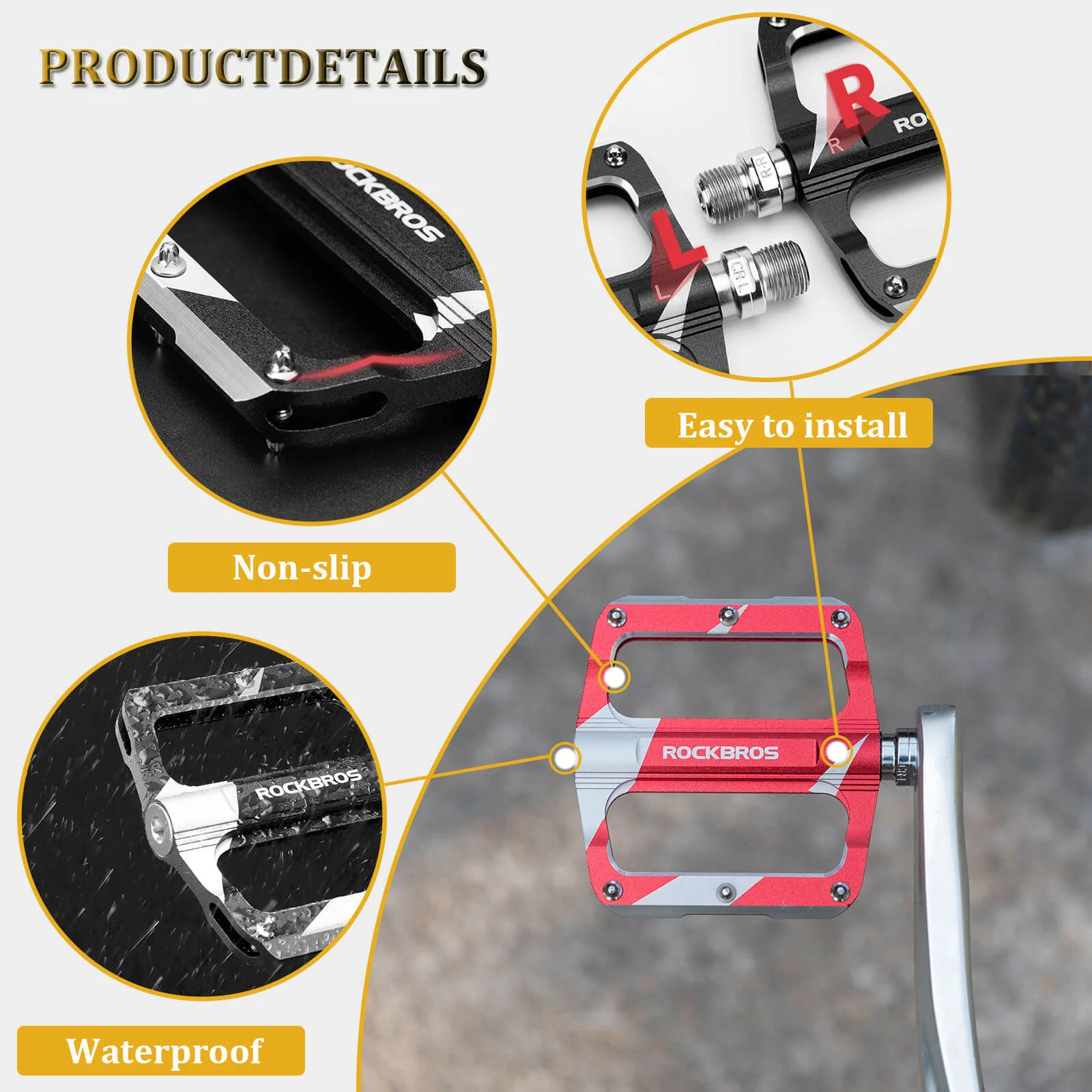 Aluminum Alloy Bearing Pedals - K306 - Image 6