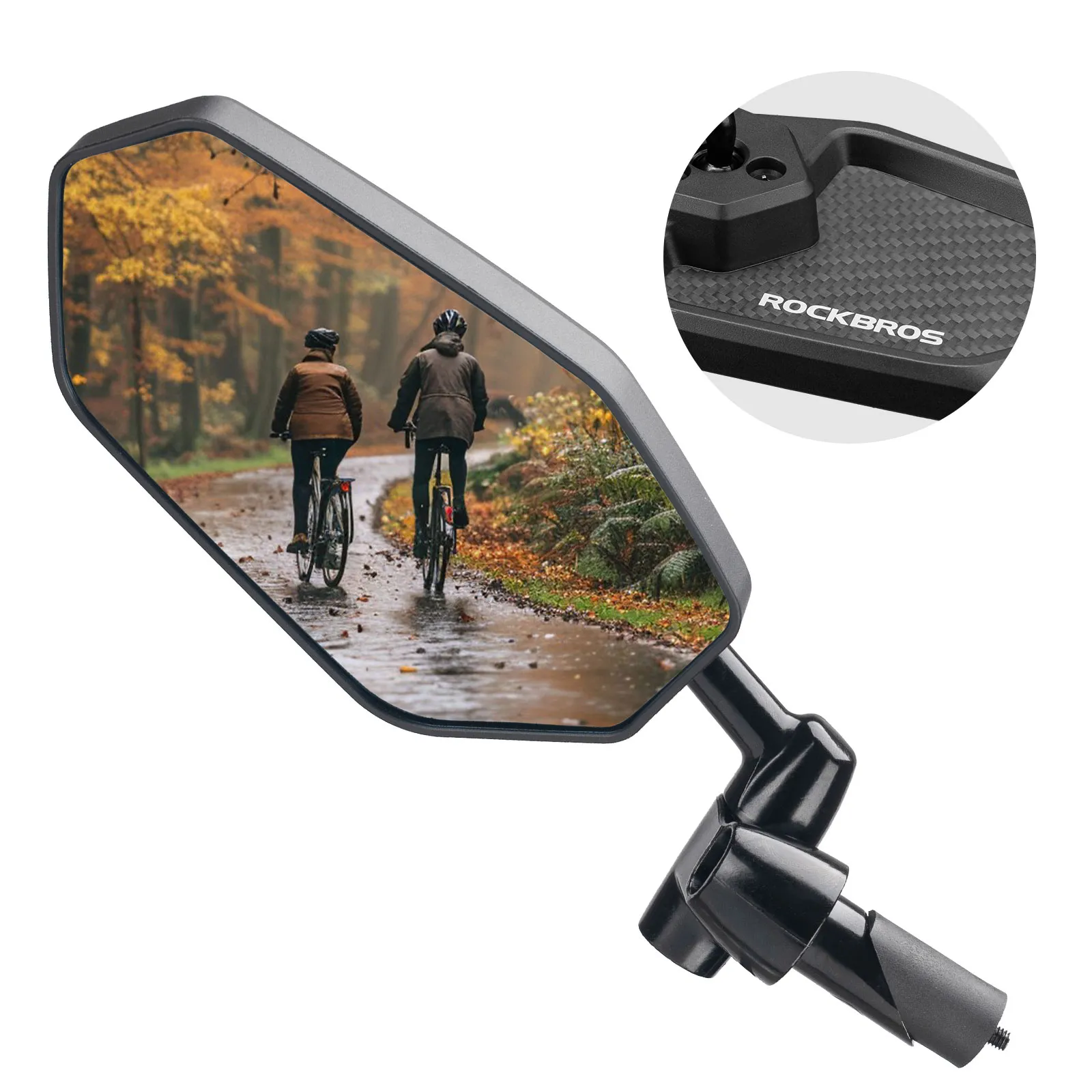 Anti-Glare Bar End Bike Mirror - Left