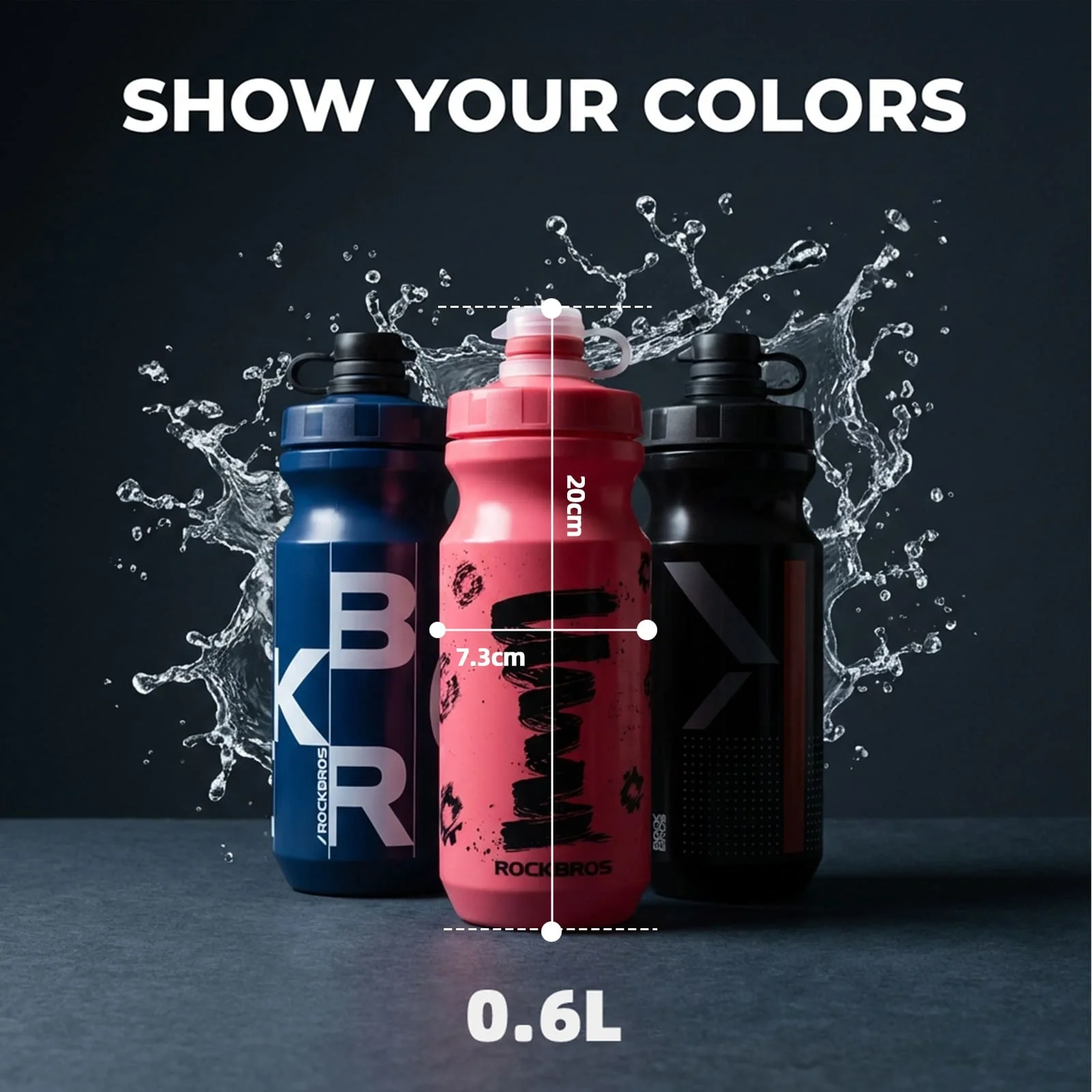 Antibacterial Cycling Water Bottle - 600ml - Image 16