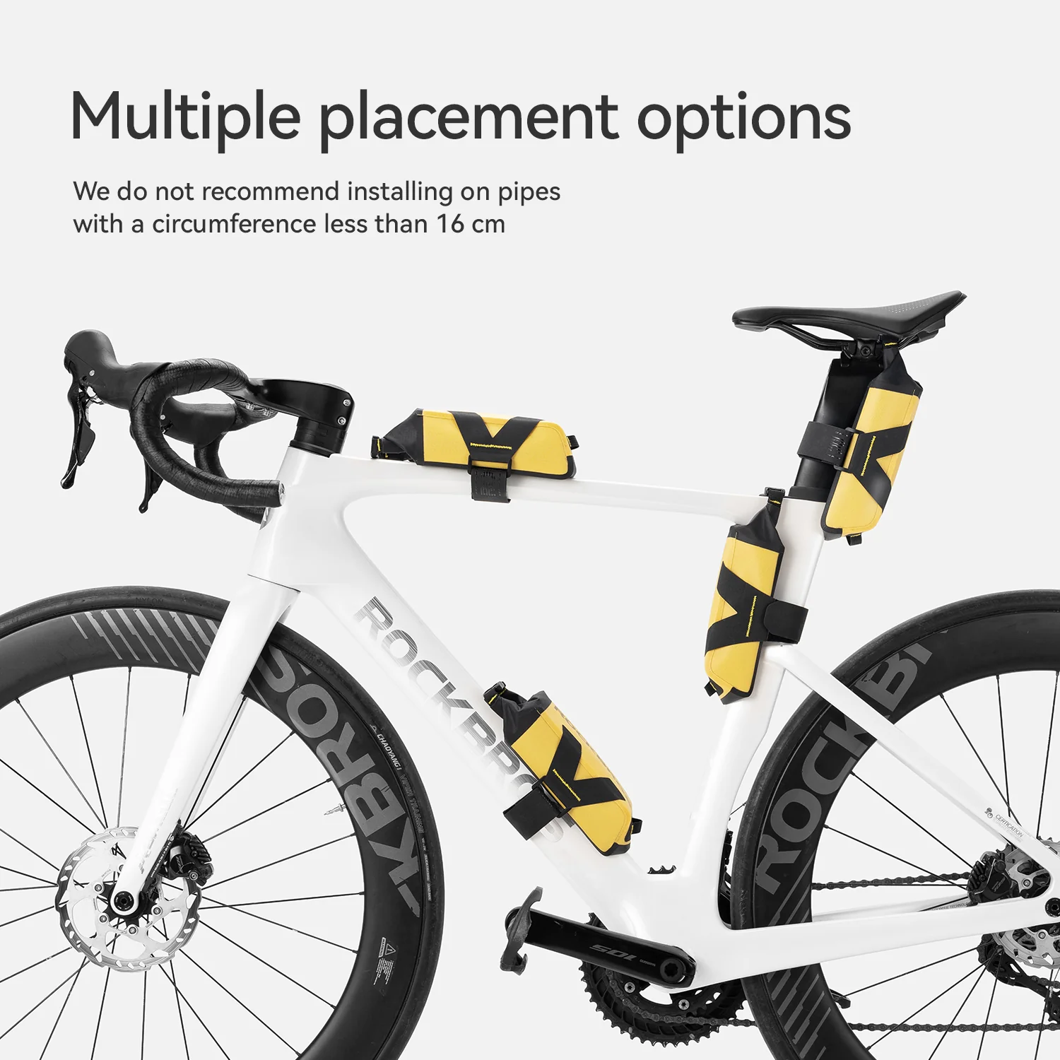 AS-161 100% Waterproof Bike Down Tube Bag - 1L - Image 6