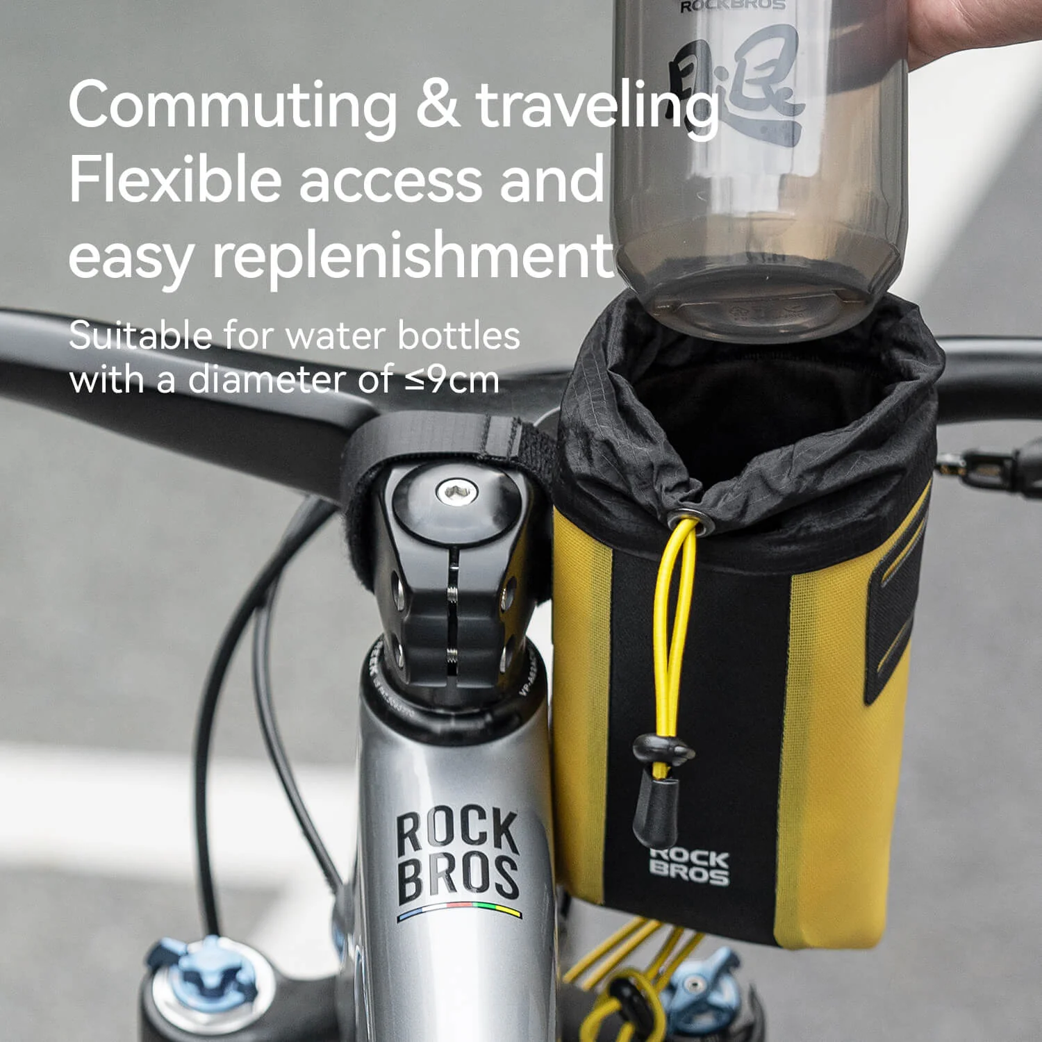 AS-162 100% Waterproof Bike Handlebar Bottle Bag - Image 3