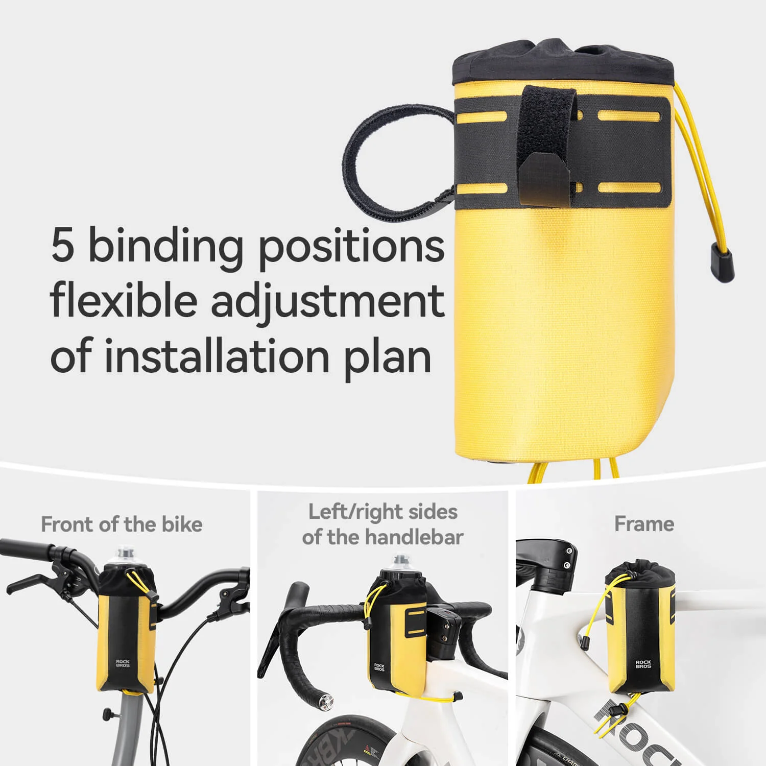 AS-162 100% Waterproof Bike Handlebar Bottle Bag - Image 7