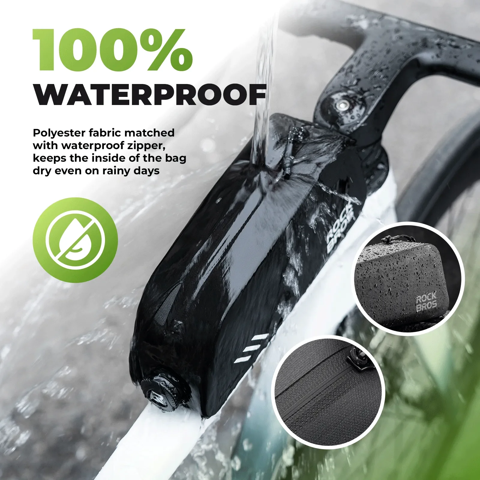 AS-172 Full Waterproof Bike Top Tube Bag - Image 4