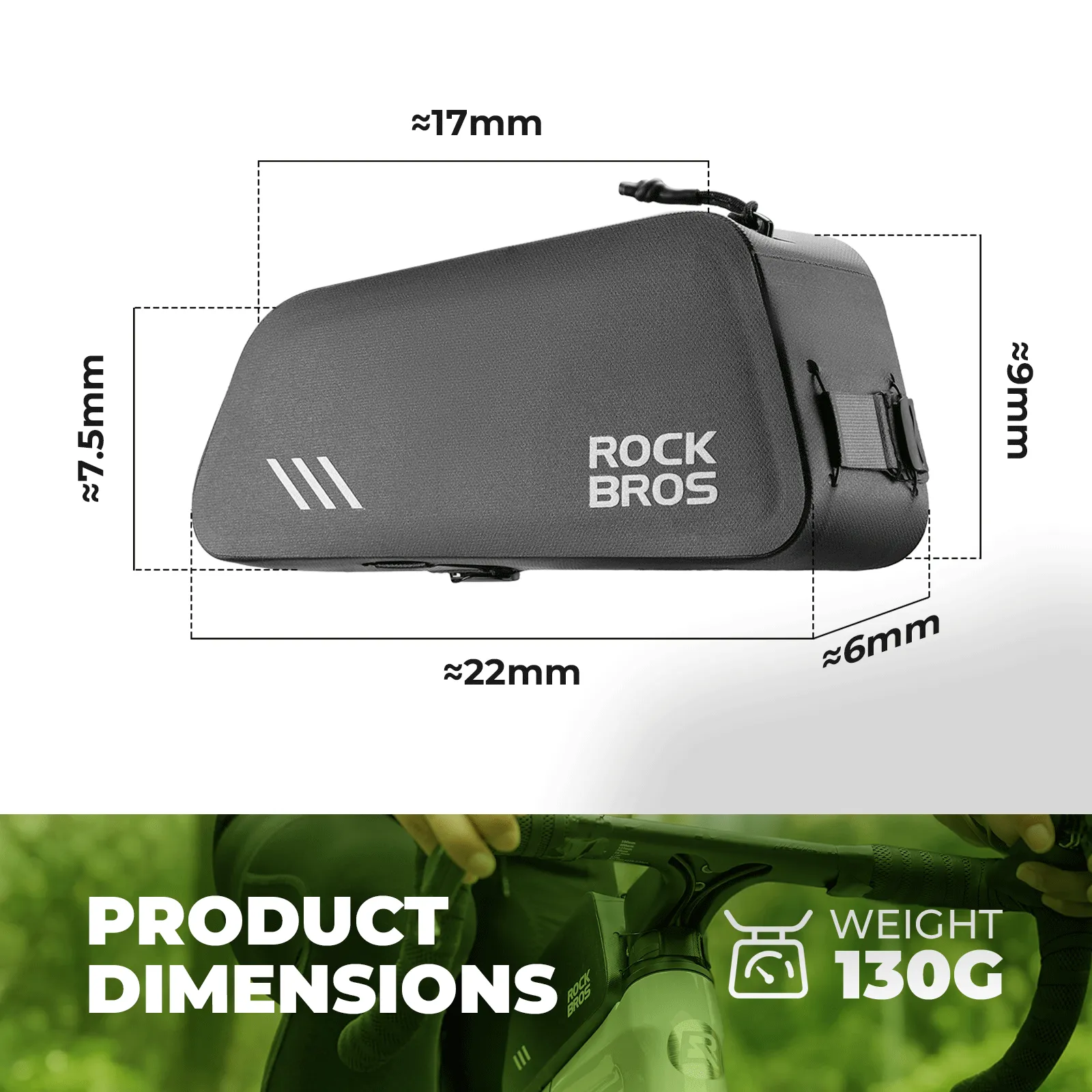 AS-172 Full Waterproof Bike Top Tube Bag - Image 5