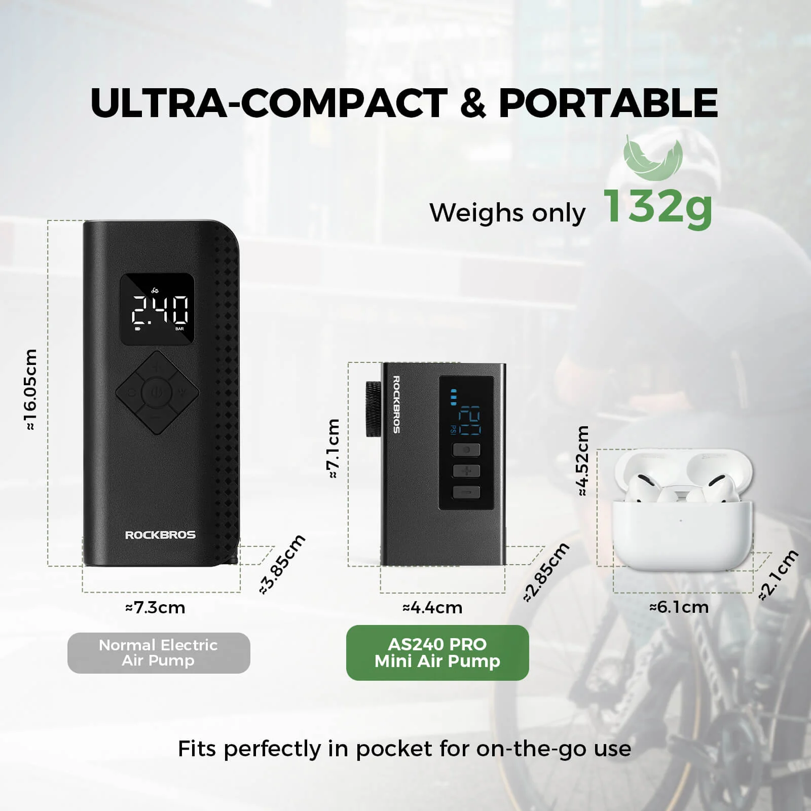 AS240 PRO Mini Electric Bike Pump - Image 7