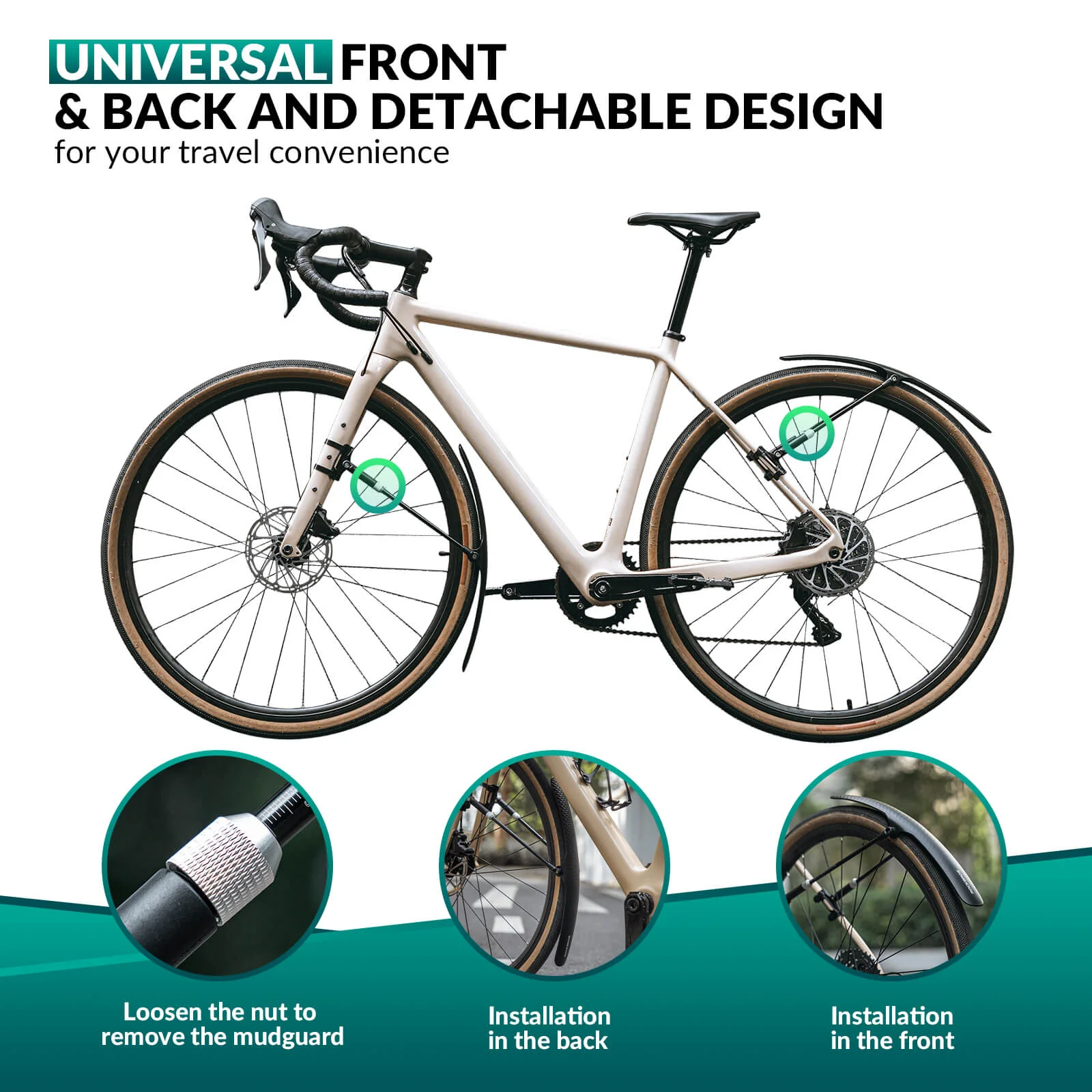 Bike Fenders for 700C Road Bikes – Quick-Release Mud Guards - Image 7