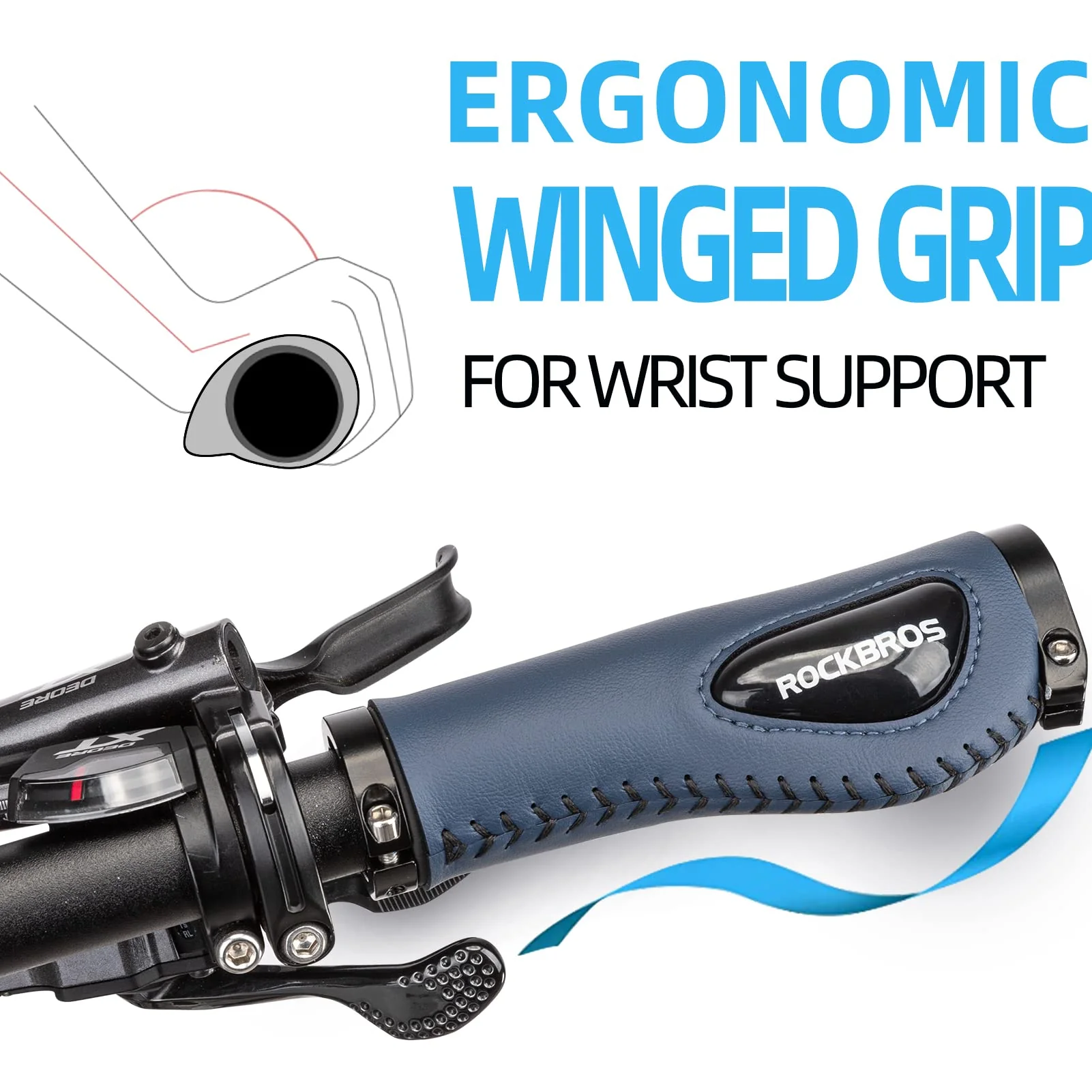 Bike Handle Grips Ergonomics Design Soft Gel Dual Lock - Image 7
