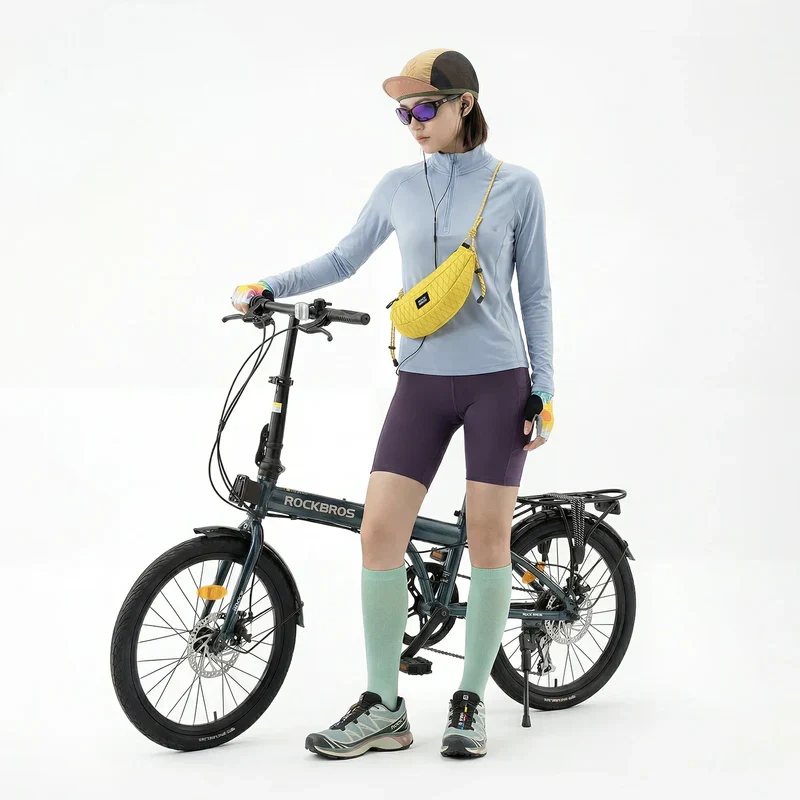 Folding Bike Handlebar Bag Urban Commute Crossbody - 1.8L - Image 7