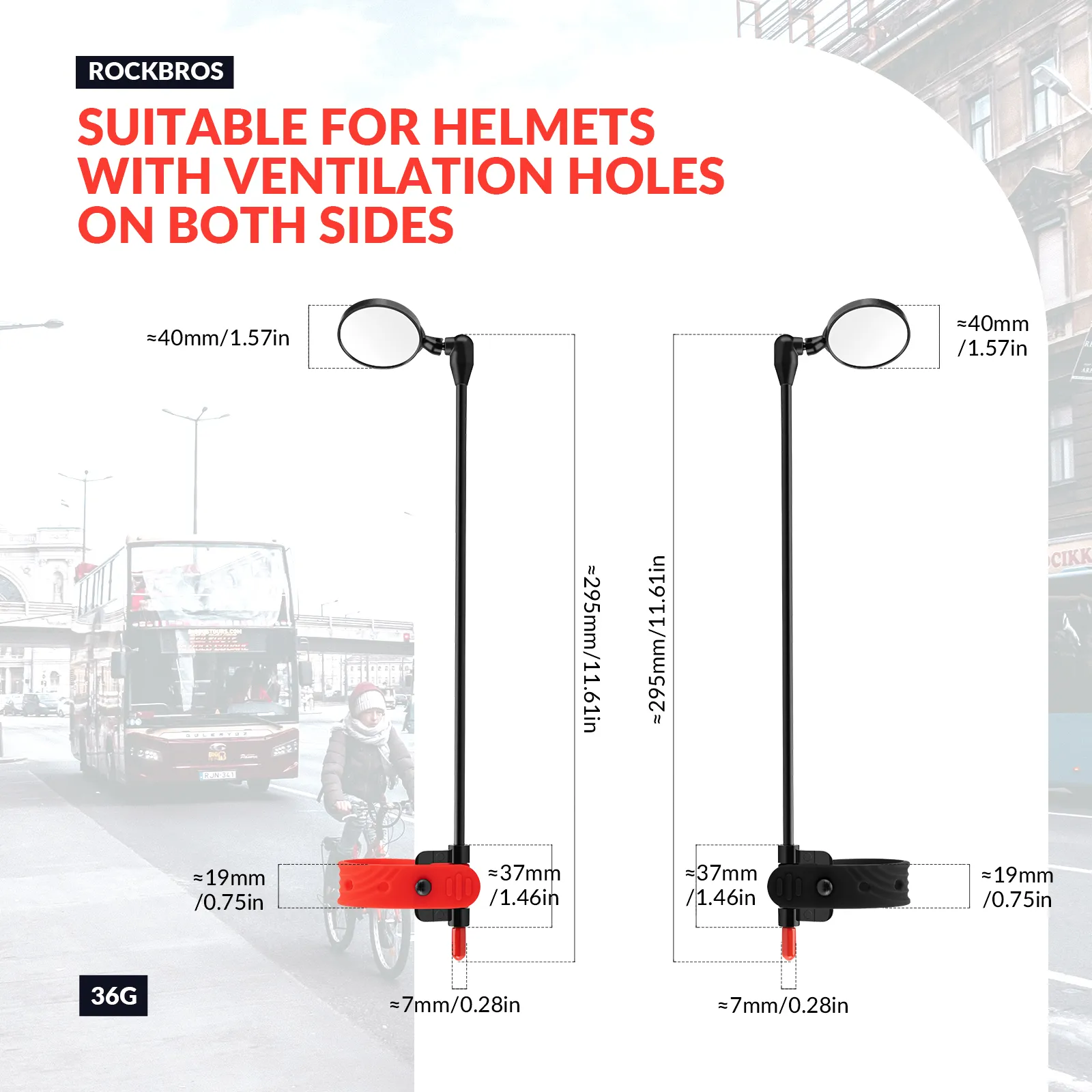 Bike Helmet Mirror – Adjustable Rear View - Image 5