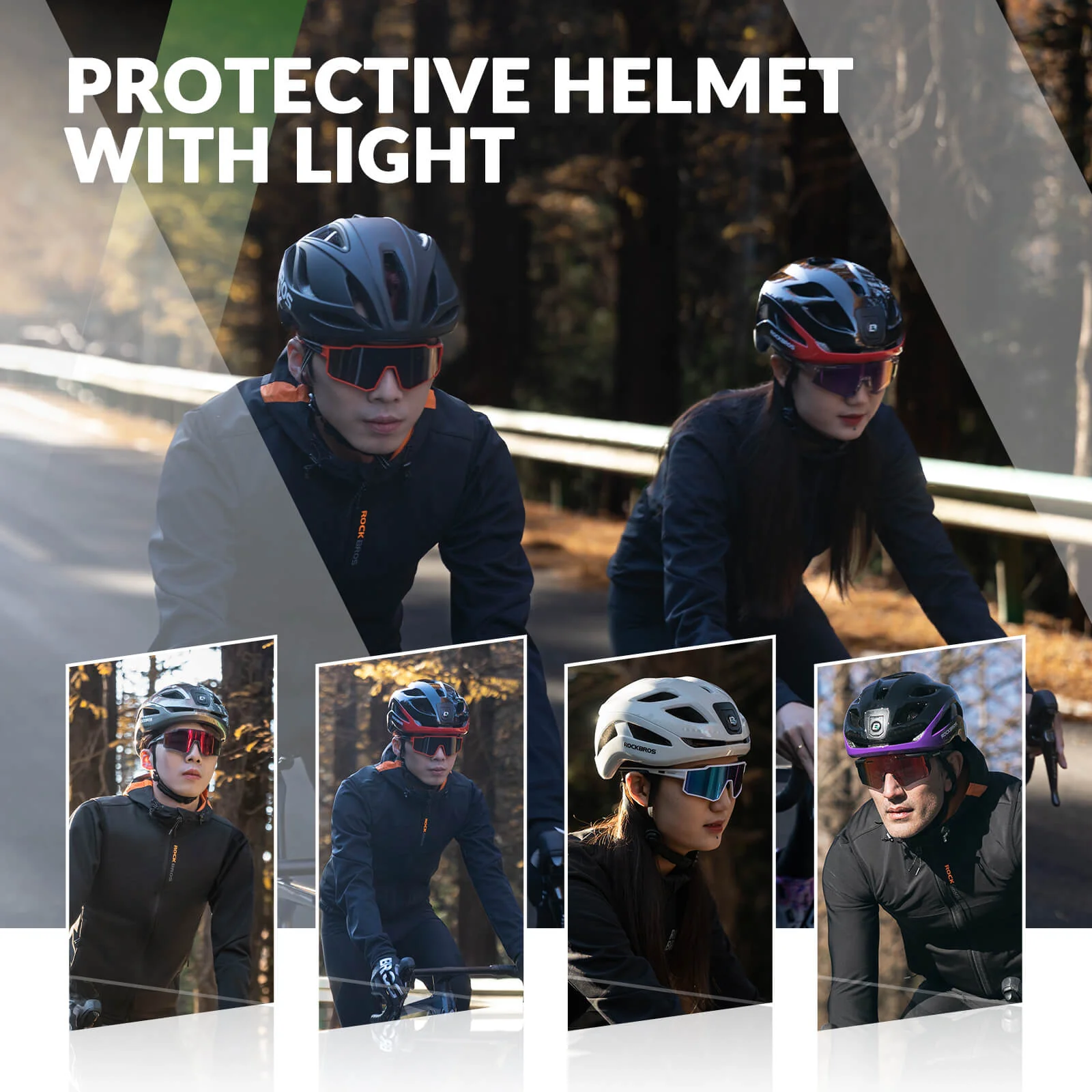 Bike Helmet with LED Front and Rear Light - Image 23