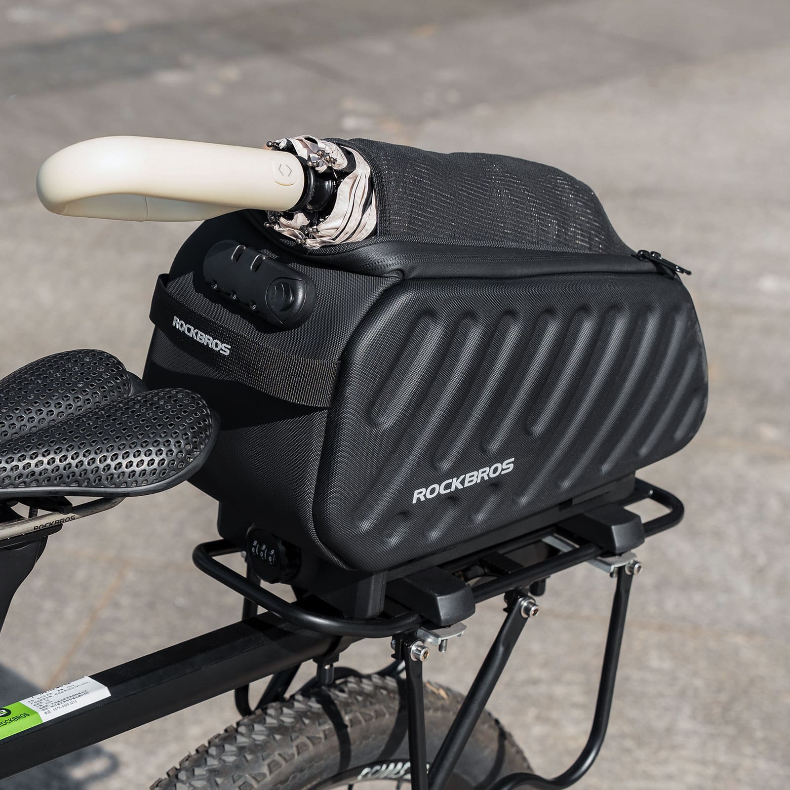 Bike Rear Rack Bag with Password Lock - 7.5L - Image 6