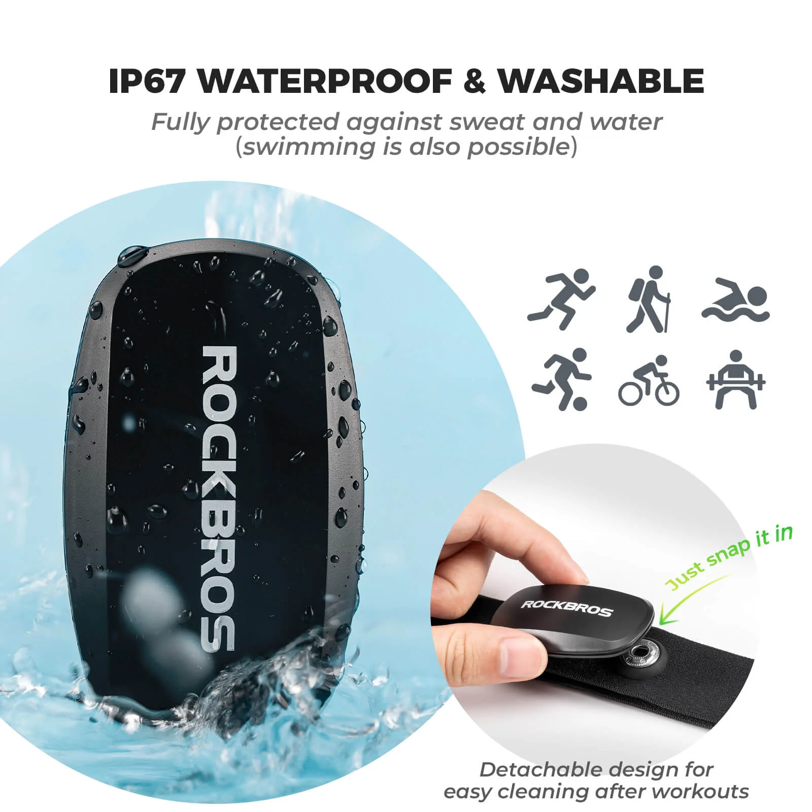 Bluetooth ANT+ Heart Rate Monitor Chest Strap - Image 7