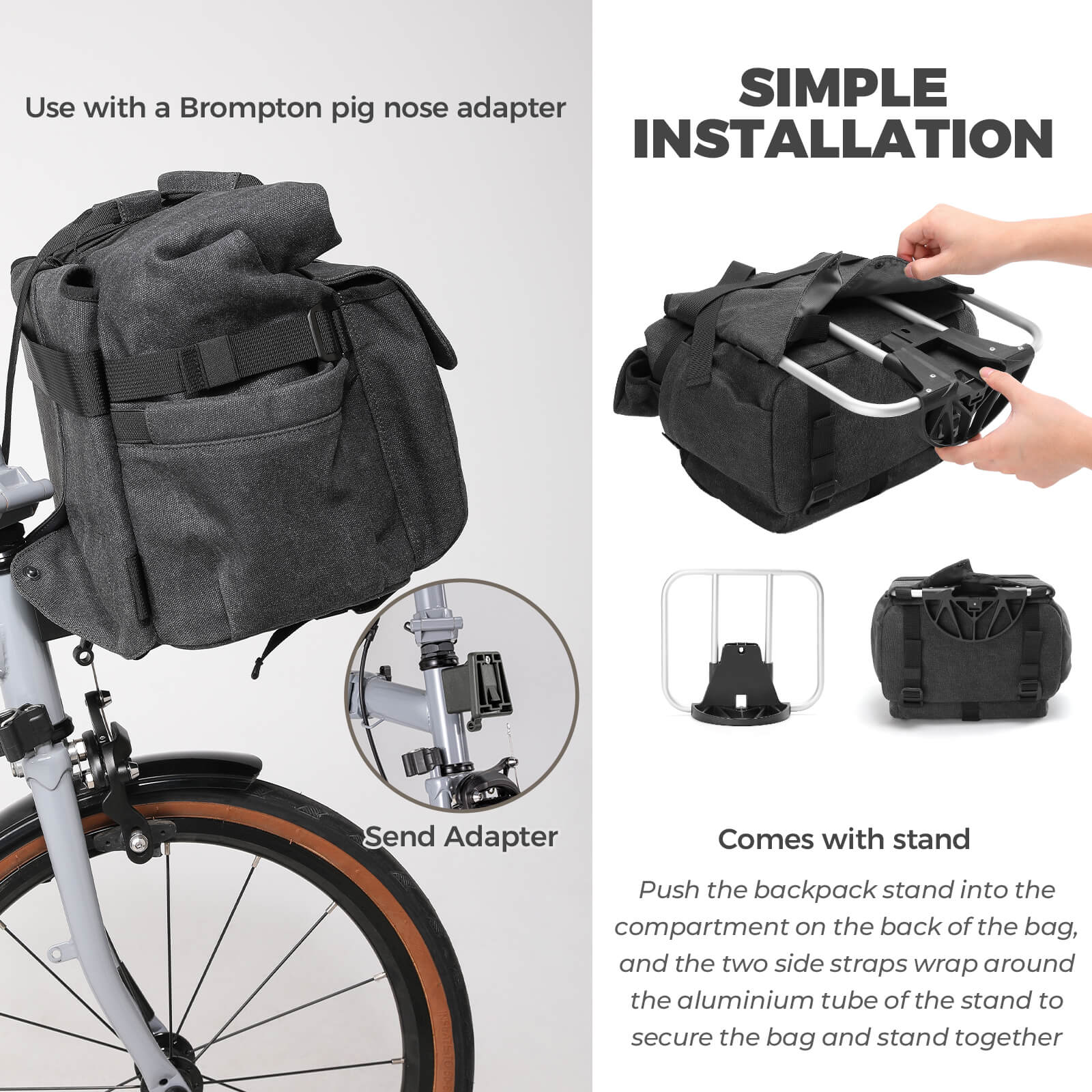 Folding Bike Handlebar Bag - 11.5L - Image 6