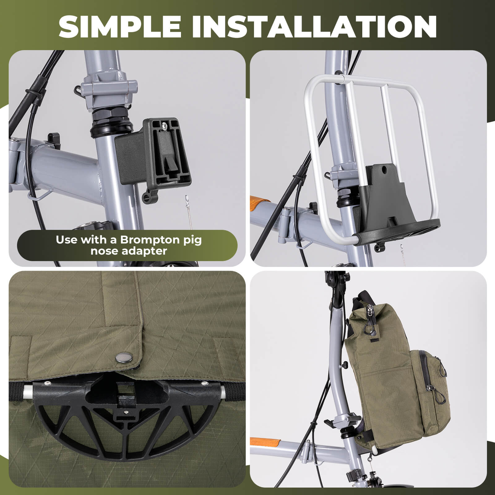 Folding Bike Handlebar Bag Backpack - 11.5L - Image 8