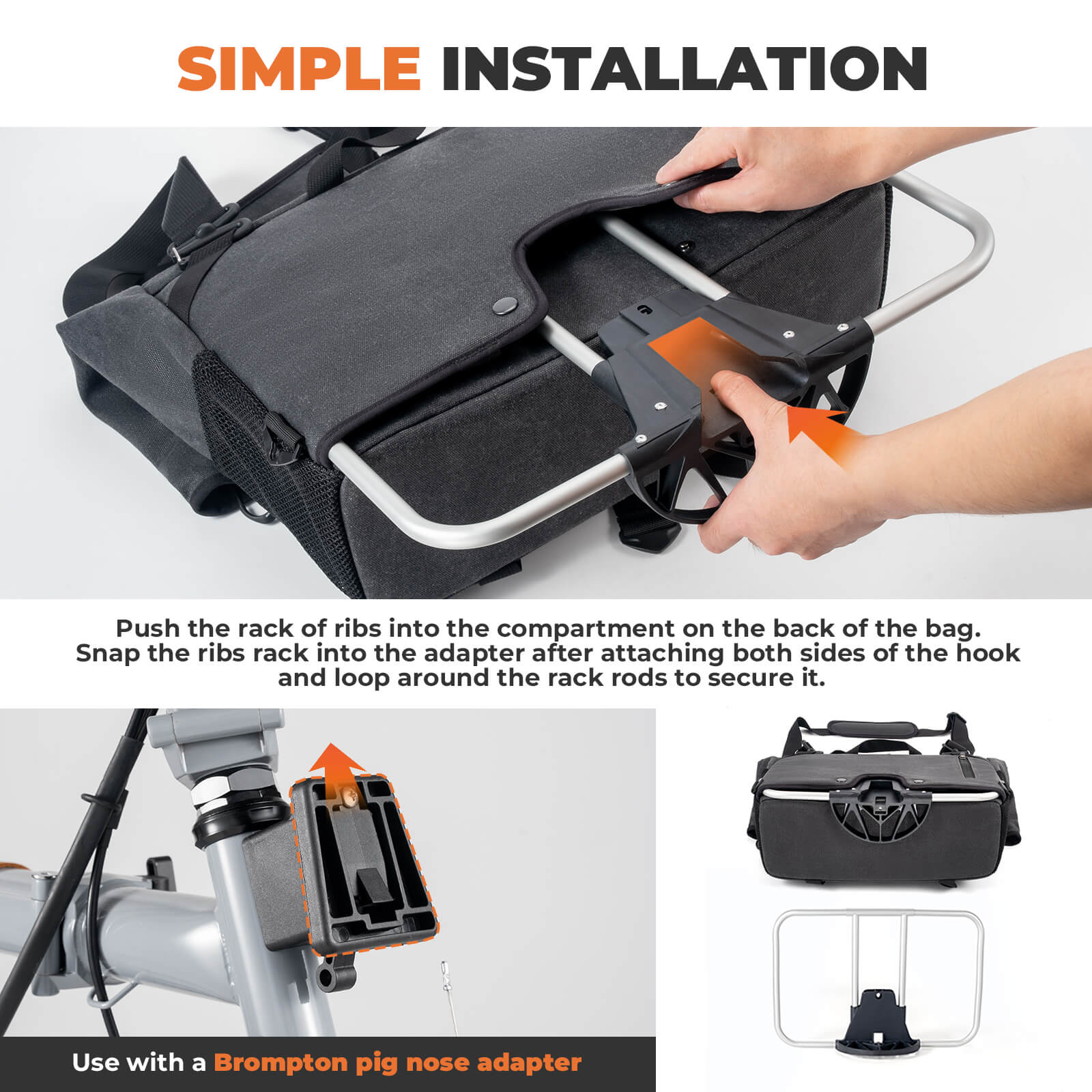 Folding Bike Handlebar Bag & Shoulder Bag - 8L - Image 10