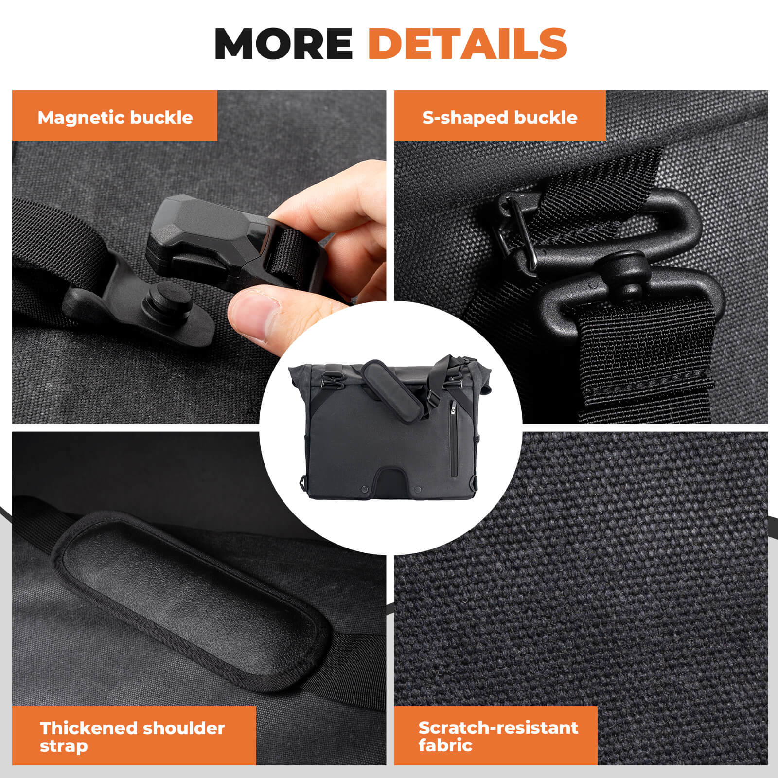 Folding Bike Handlebar Bag & Shoulder Bag - 8L - Image 8