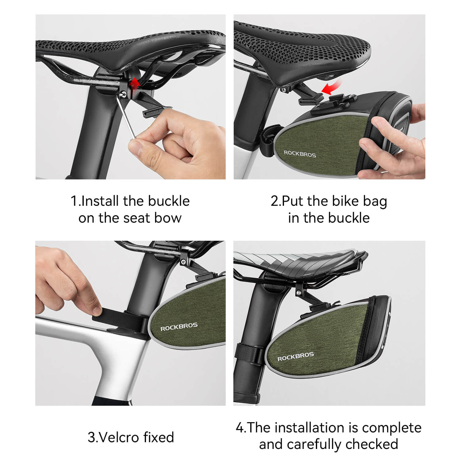 C60 Bike Saddle Bag with Tail Light - 0.45L - Image 9