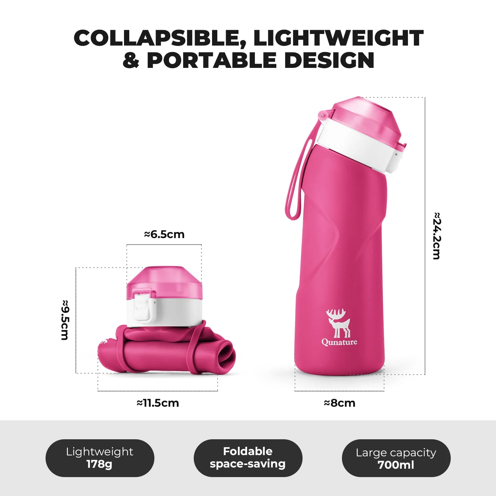Collapsible Silicone Water Bottle - Image 10