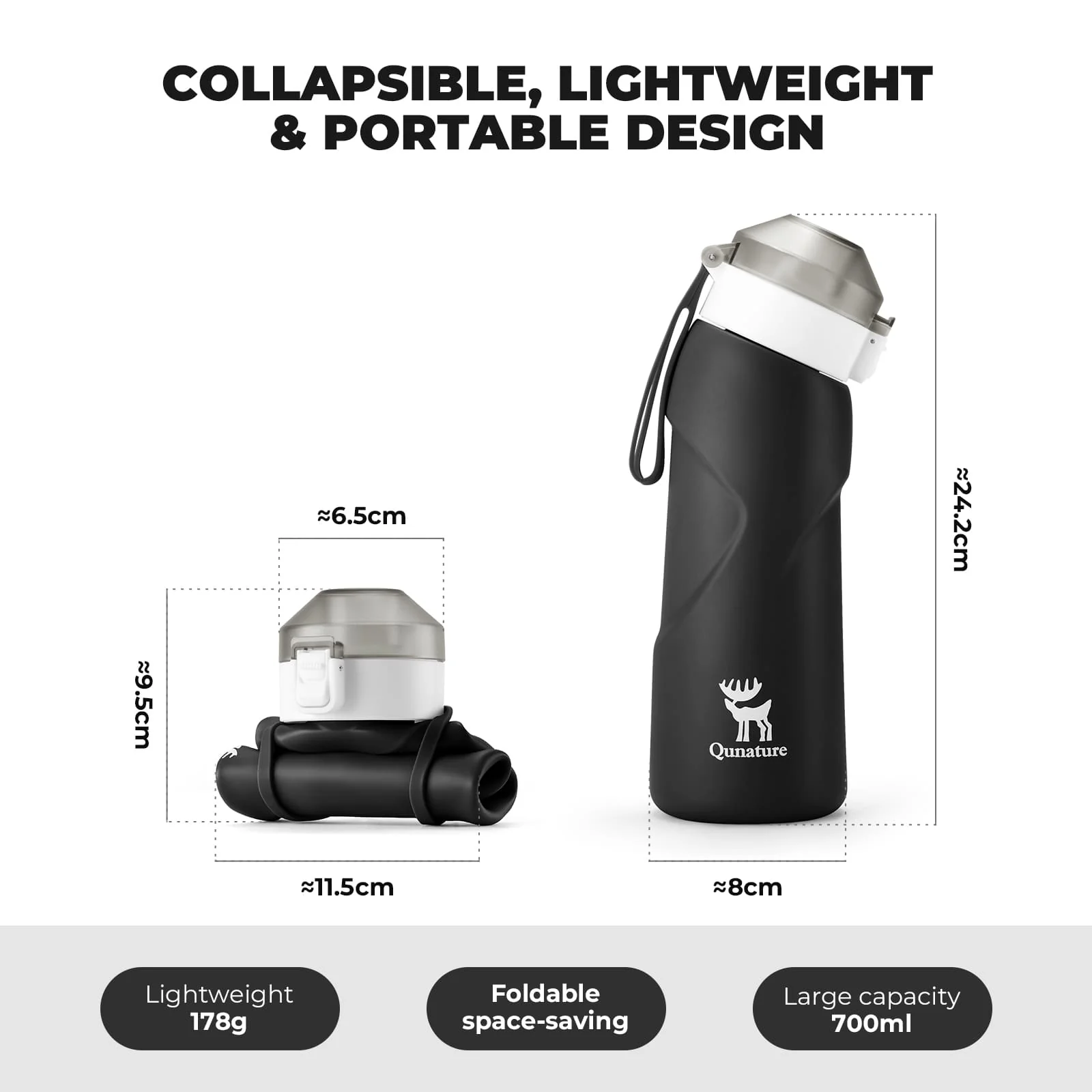 Collapsible Silicone Water Bottle - Image 12