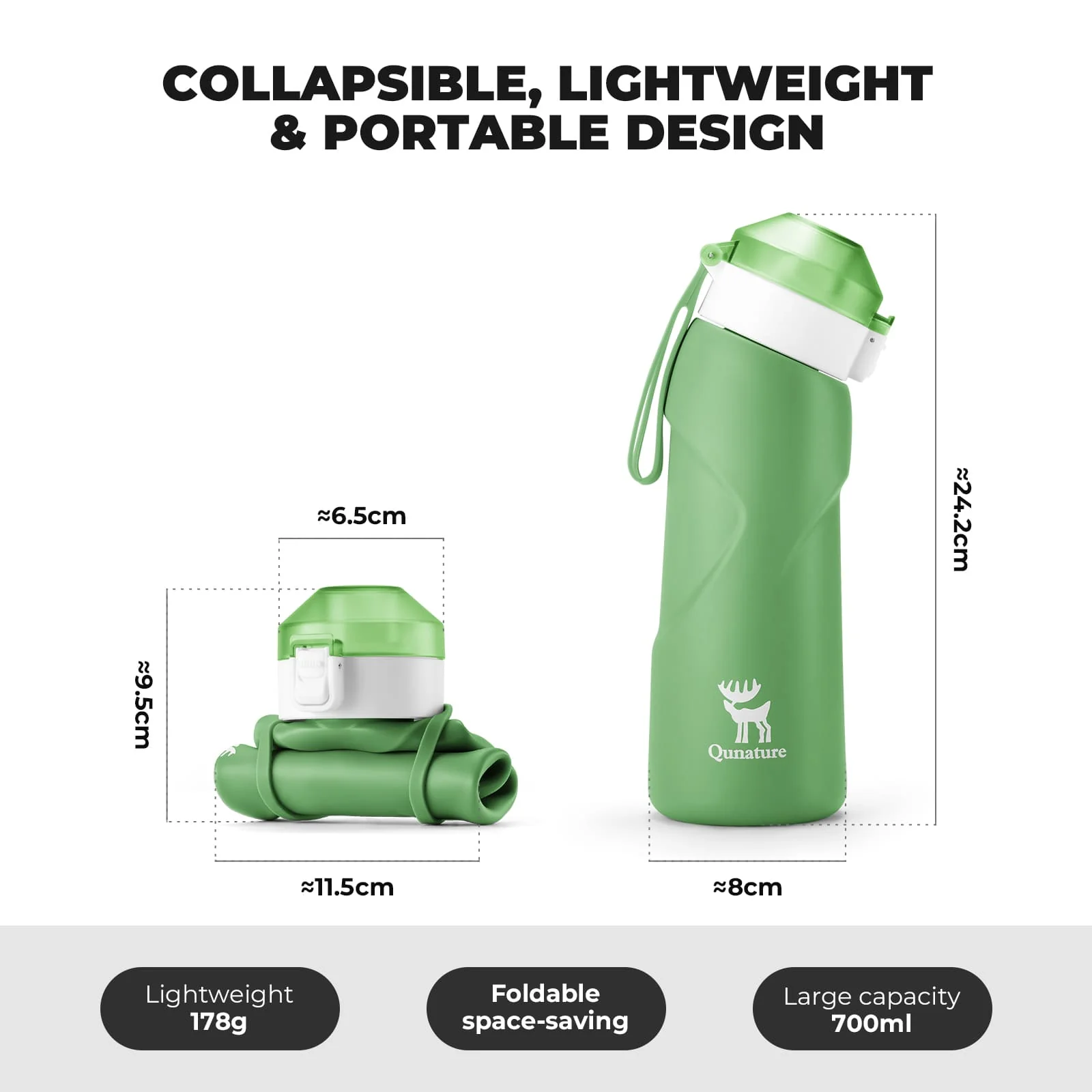 Collapsible Silicone Water Bottle - Image 9