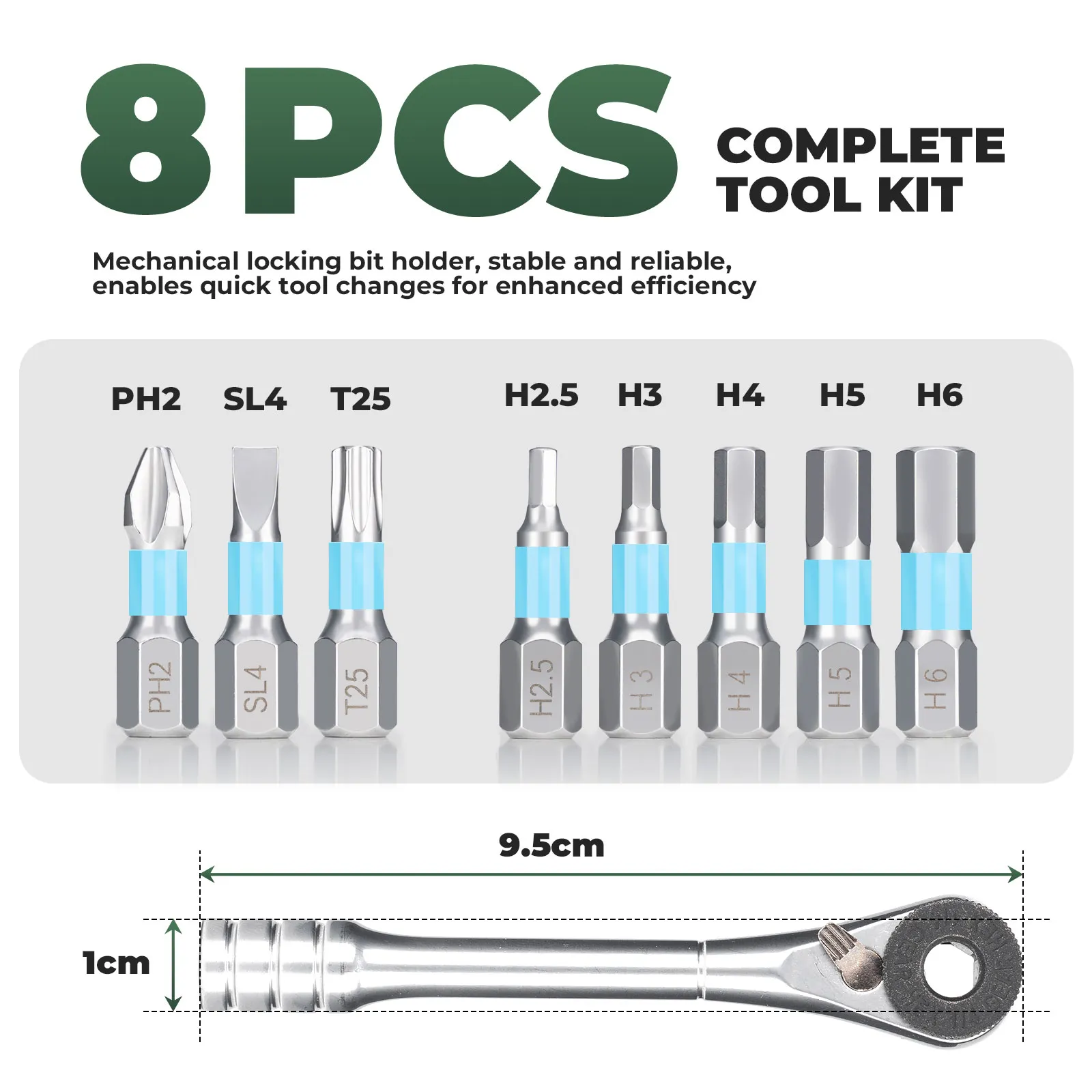 Compact Ratchet Bike Tool Kit - Image 3