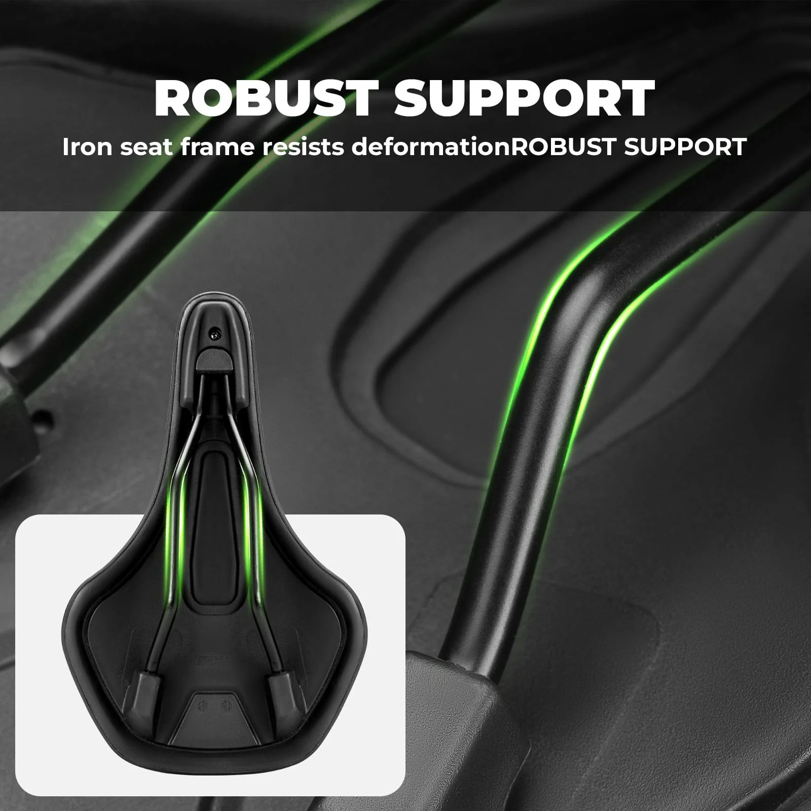 Comfort Cycling Saddle with Ventilated Groove Design - Image 4