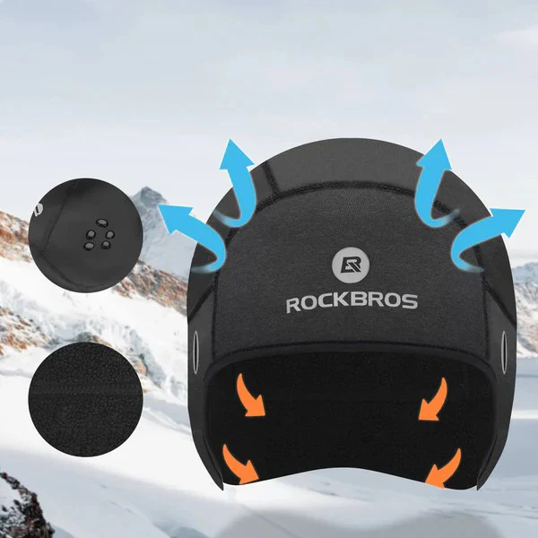Cycling Skull Cap Helmet Liner with Thermal Fleece - Image 3