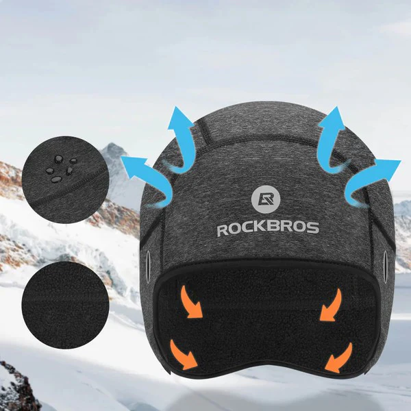Cycling Skull Cap Helmet Liner with Thermal Fleece - Image 4