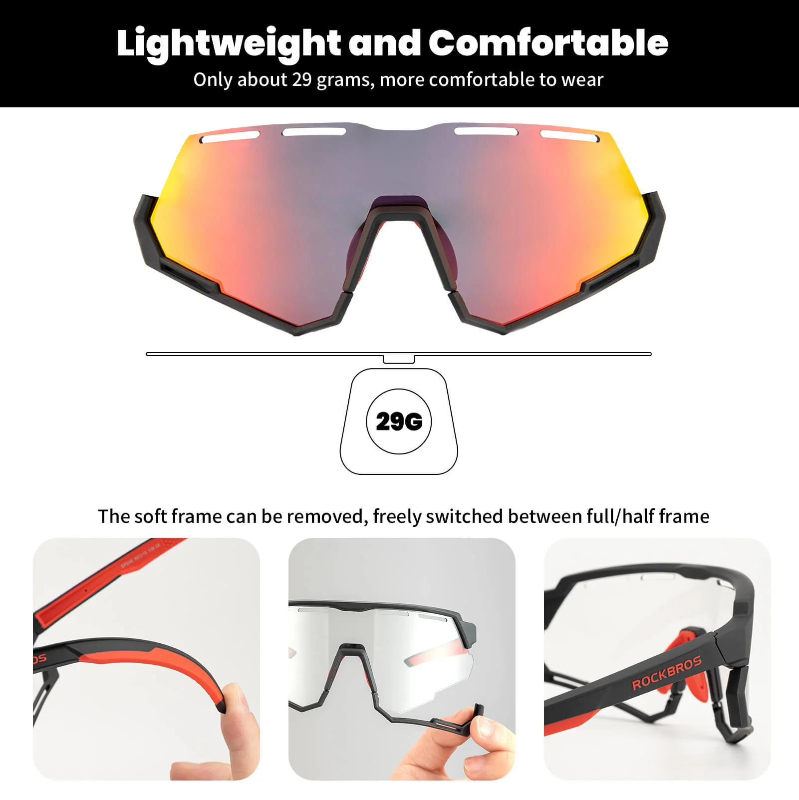Dual Lens Cycling Glasses – Photochromic & Polarized Lenses - Image 5