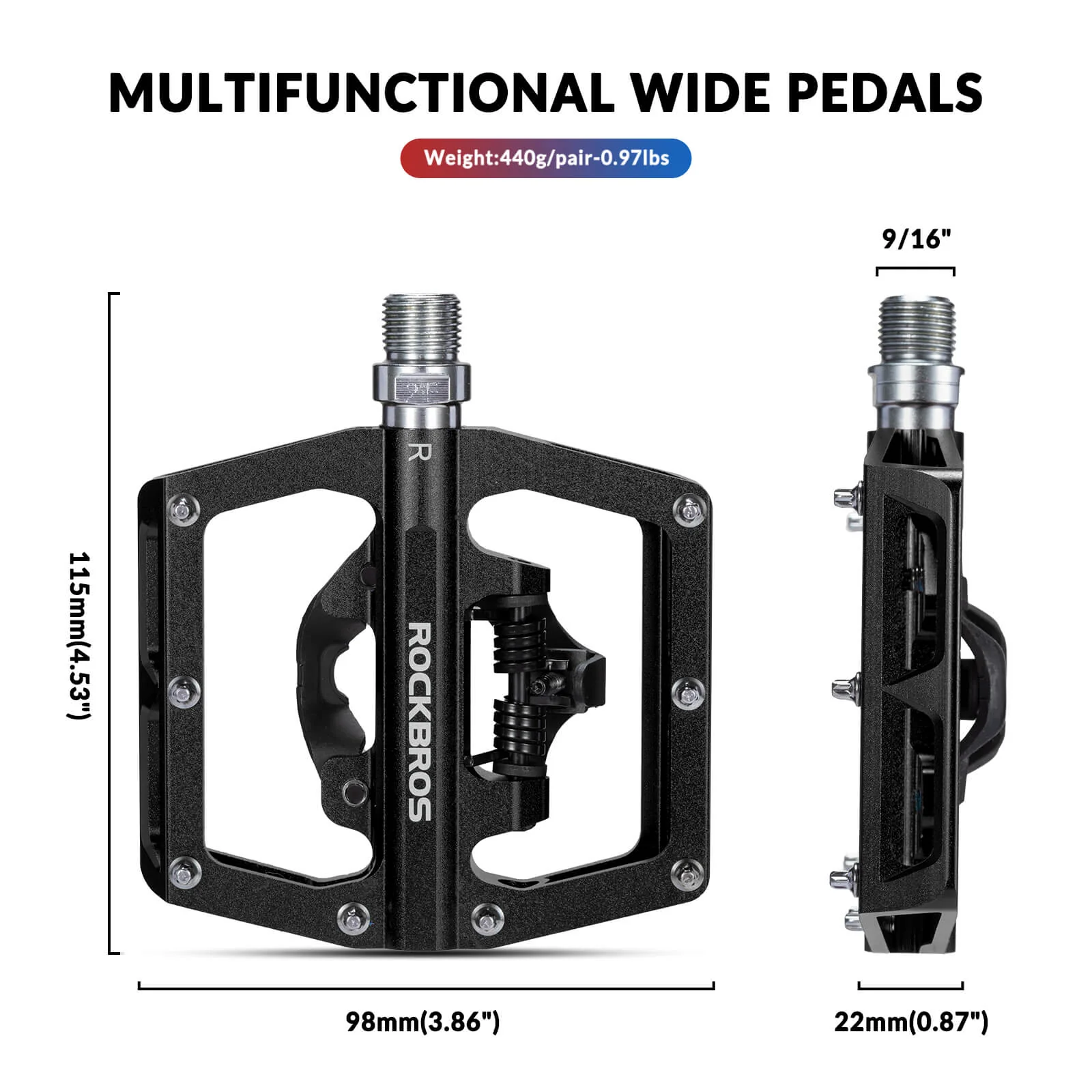 Dual-Use Clipless & Flat Bike Pedals - Image 25
