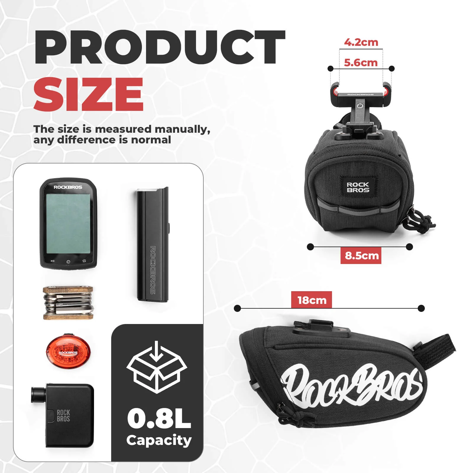 FlashRide Sketch Bike Saddle Bag - 0.8L - Image 10