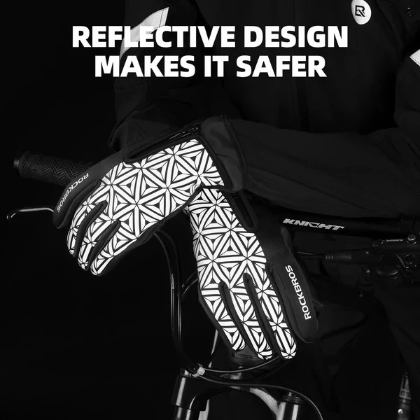 Fleece Full Finger Cycling Gloves - Image 6