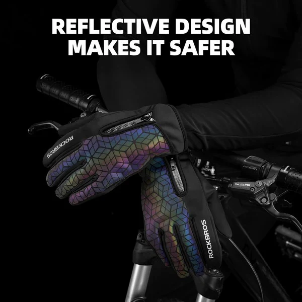 Fleece Full Finger Cycling Gloves - Image 7