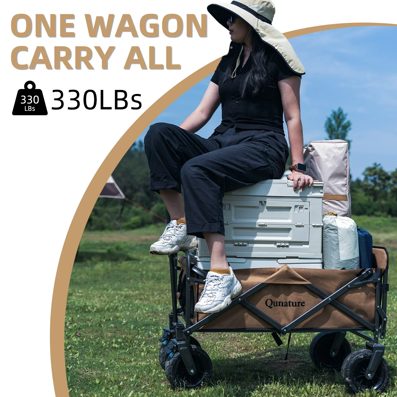Foldable Expandable Camping Wagon-150L - Image 5
